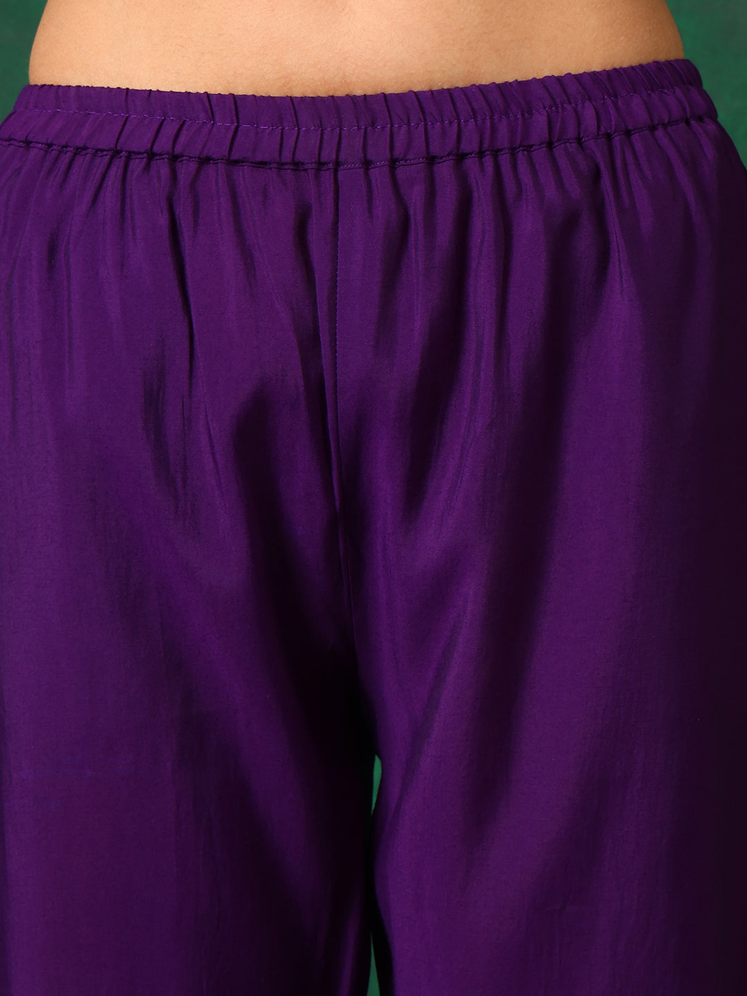 Embroidered Kurta With Pant & Embroidered Dupatta, Purple - Hiral Fashion