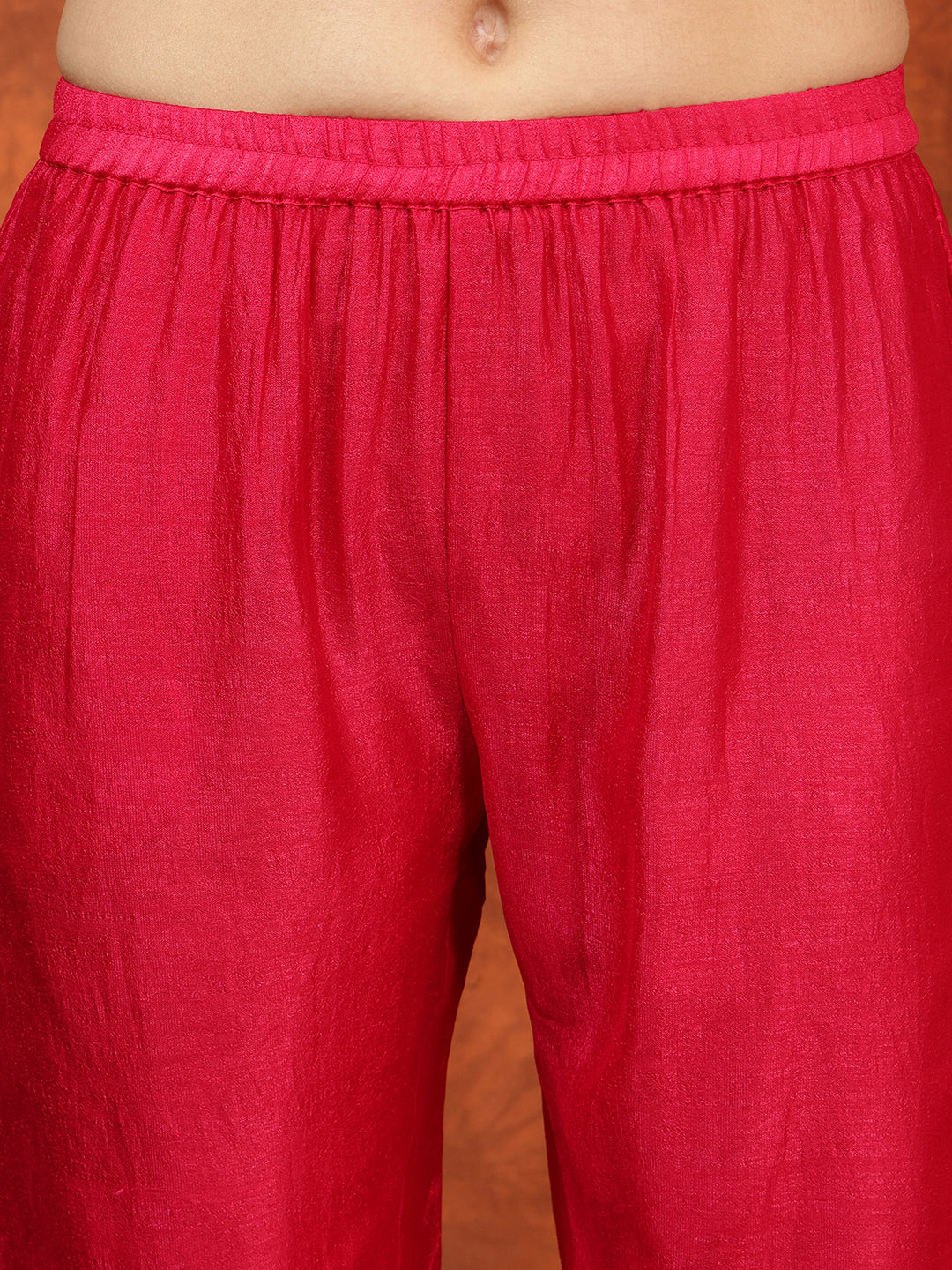 Embroidered Kurta With Pant & Embroidered Dupatta, Pink - Hiral Fashion