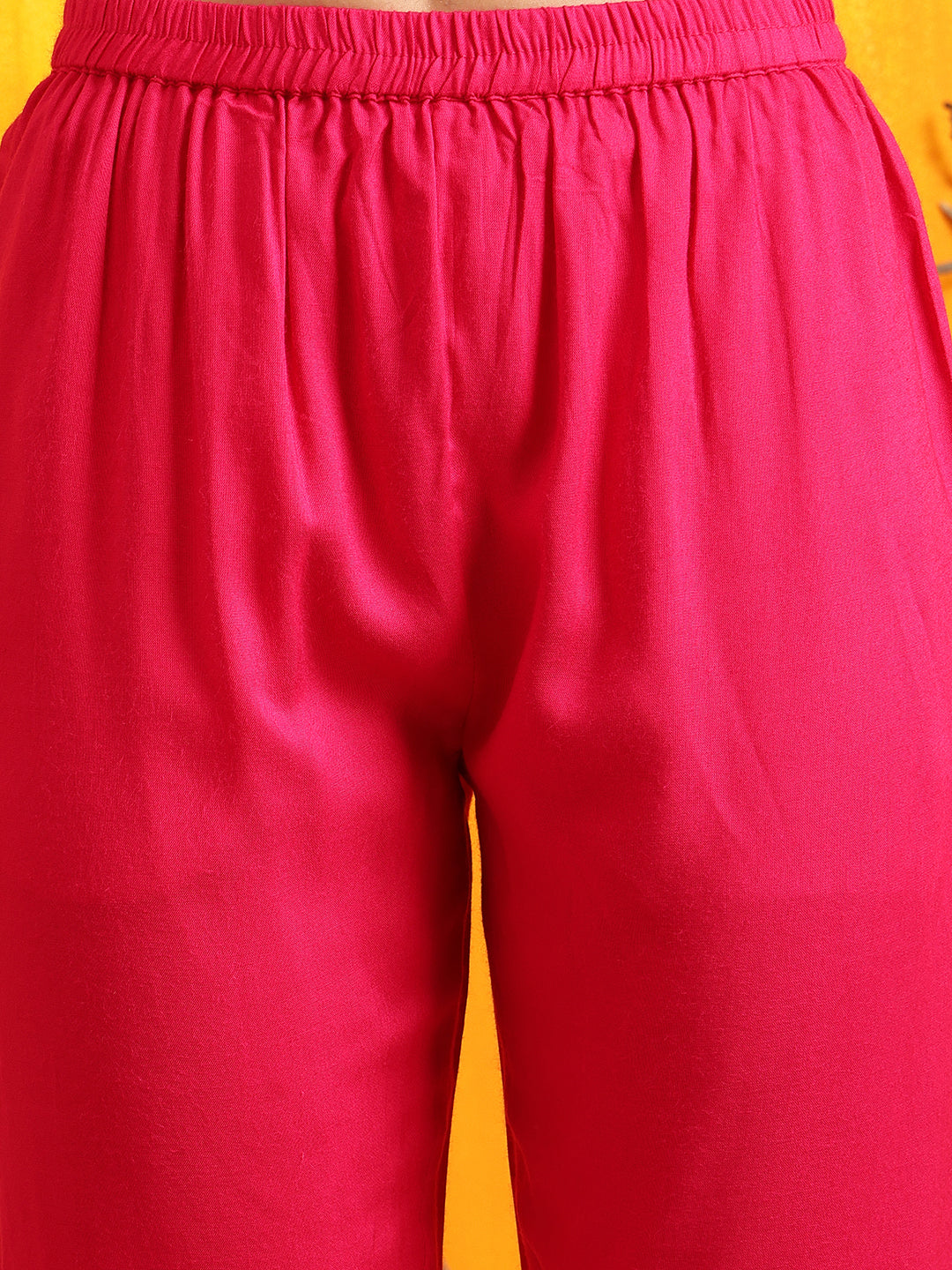 Embroidered Kurta With Pant & Dupatta, Pink - Hiral Fashion