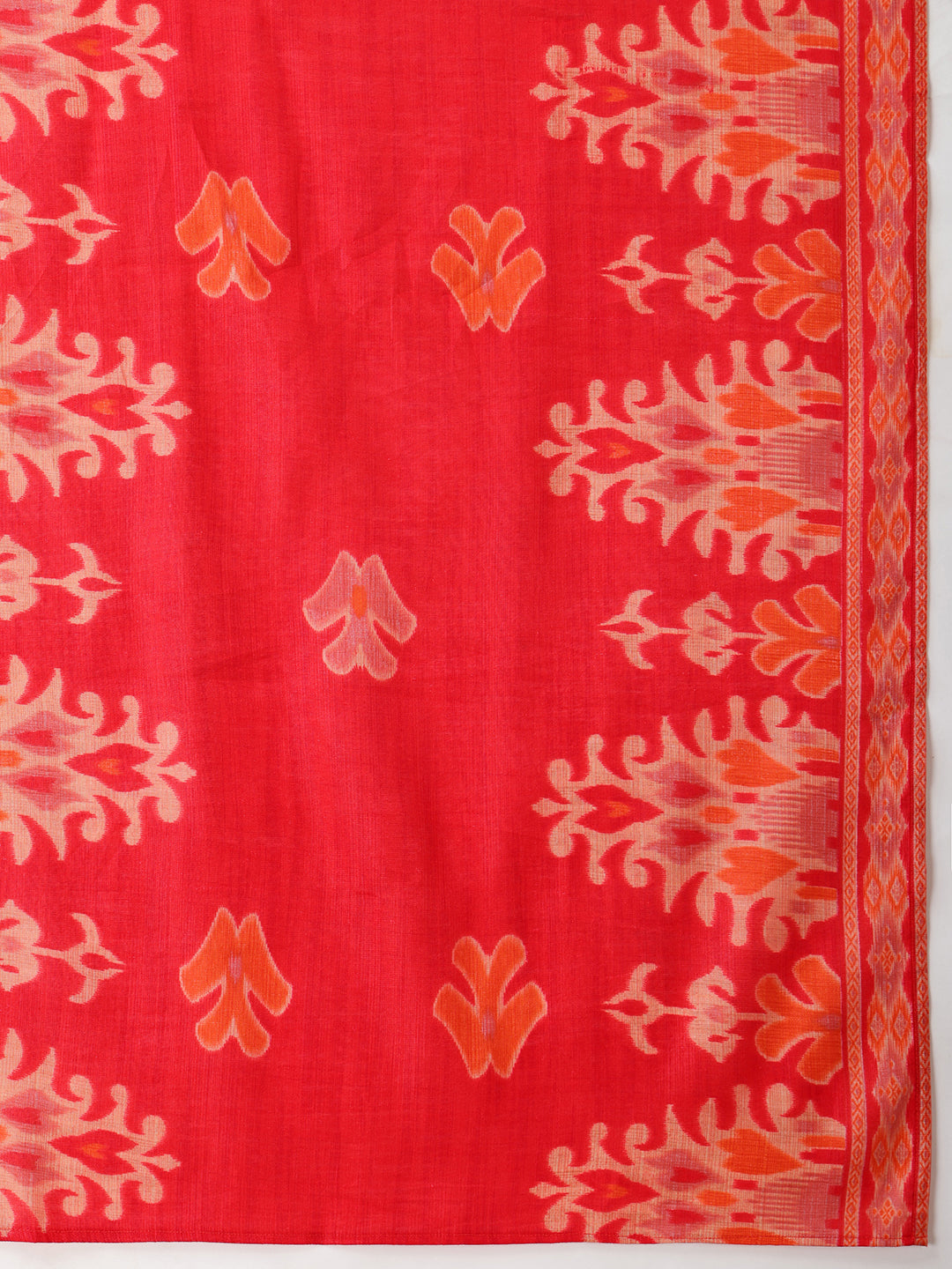 Embroidered & Printed Kurta With Pant & Coordinated Dupatta, Red - Hiral Fashion