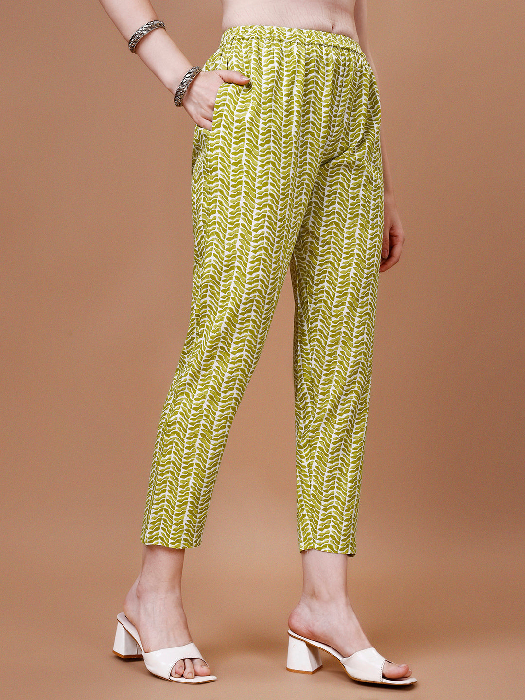 Ethnic Motifs Printed Casual Wear Cotton Kurta With Pant & Dupatta, Multicolor - Hiral Fashion