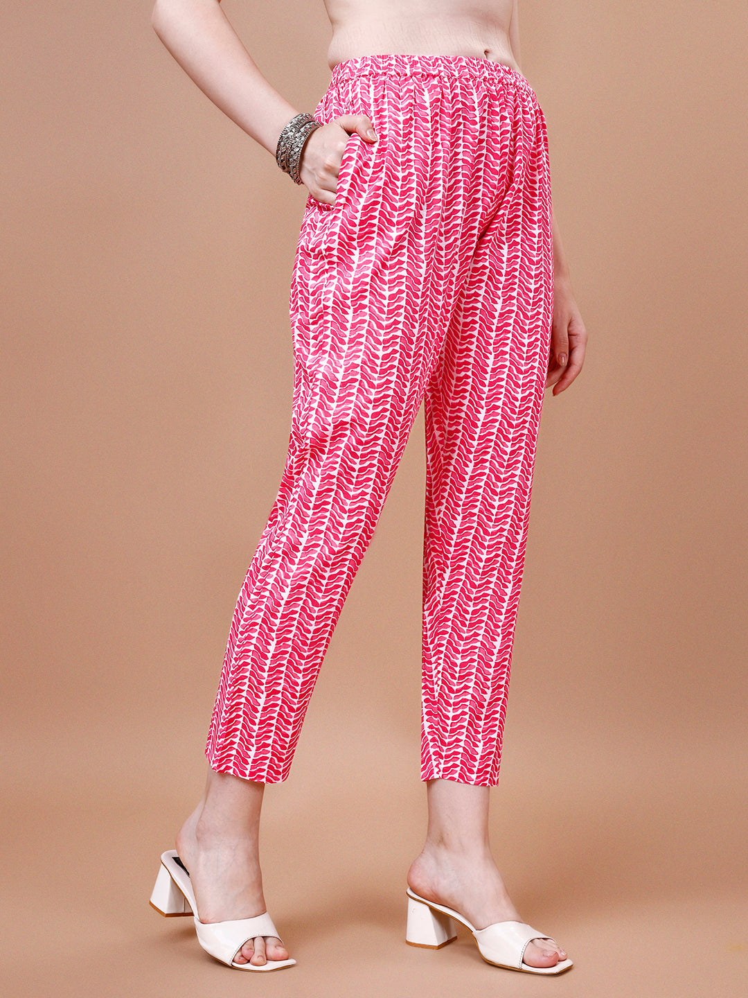 Ethnic Motifs Printed Casual Wear Cotton Kurta With Pant & Dupatta, Multicolor - Hiral Fashion