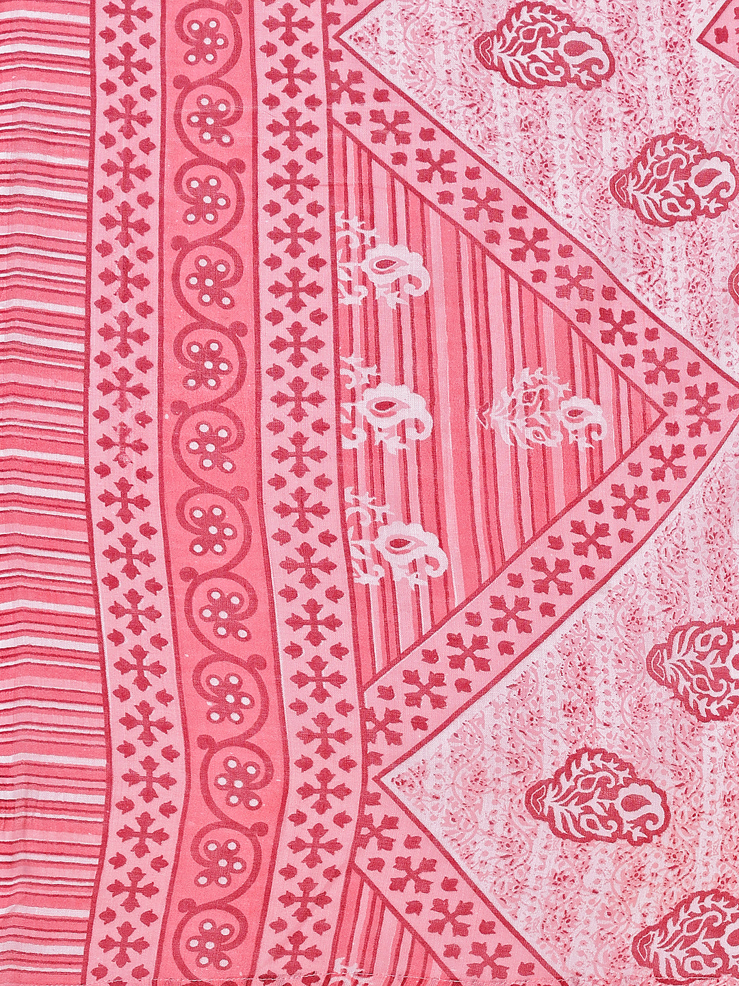Printed Cotton Kurta With Pant & Dupatta, Multicolor - Hiral Fashion
