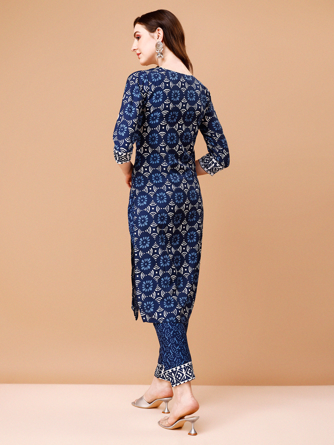 Printed Rayon Kurta With Pant & Dupatta, Multicolor - Hiral Fashion
