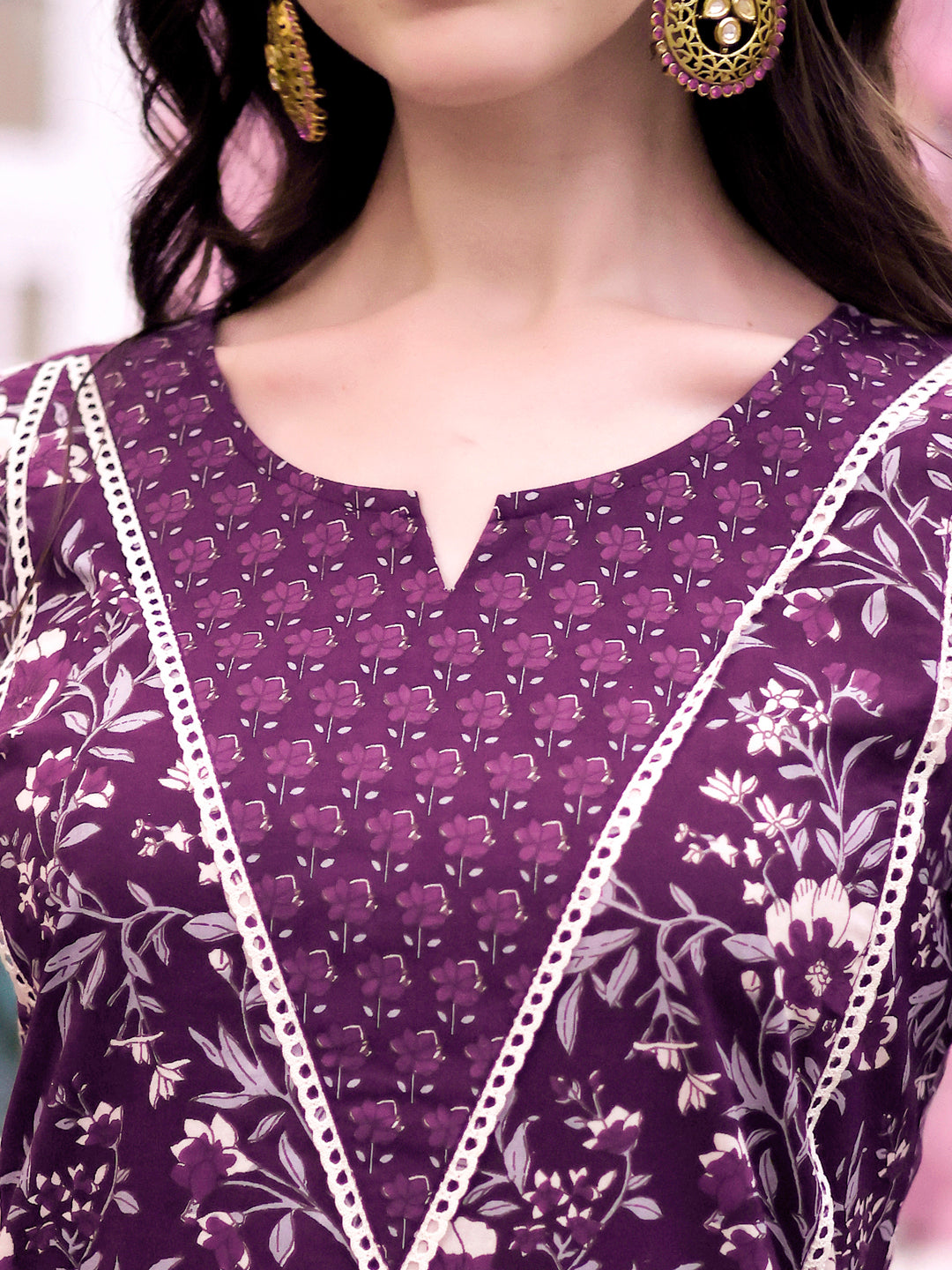 Floral Printed Kurta With Pant & Dupatta, Multicolor - Hiral Fashion