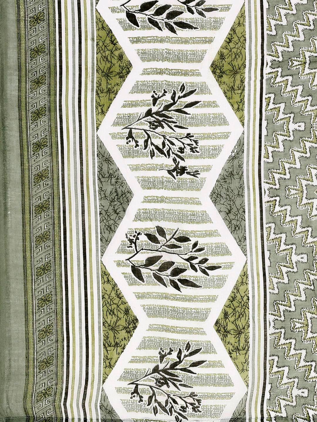 Leaf Printed Kurta With Printed Pant & Dupatta, Multicolor - Hiral Fashion