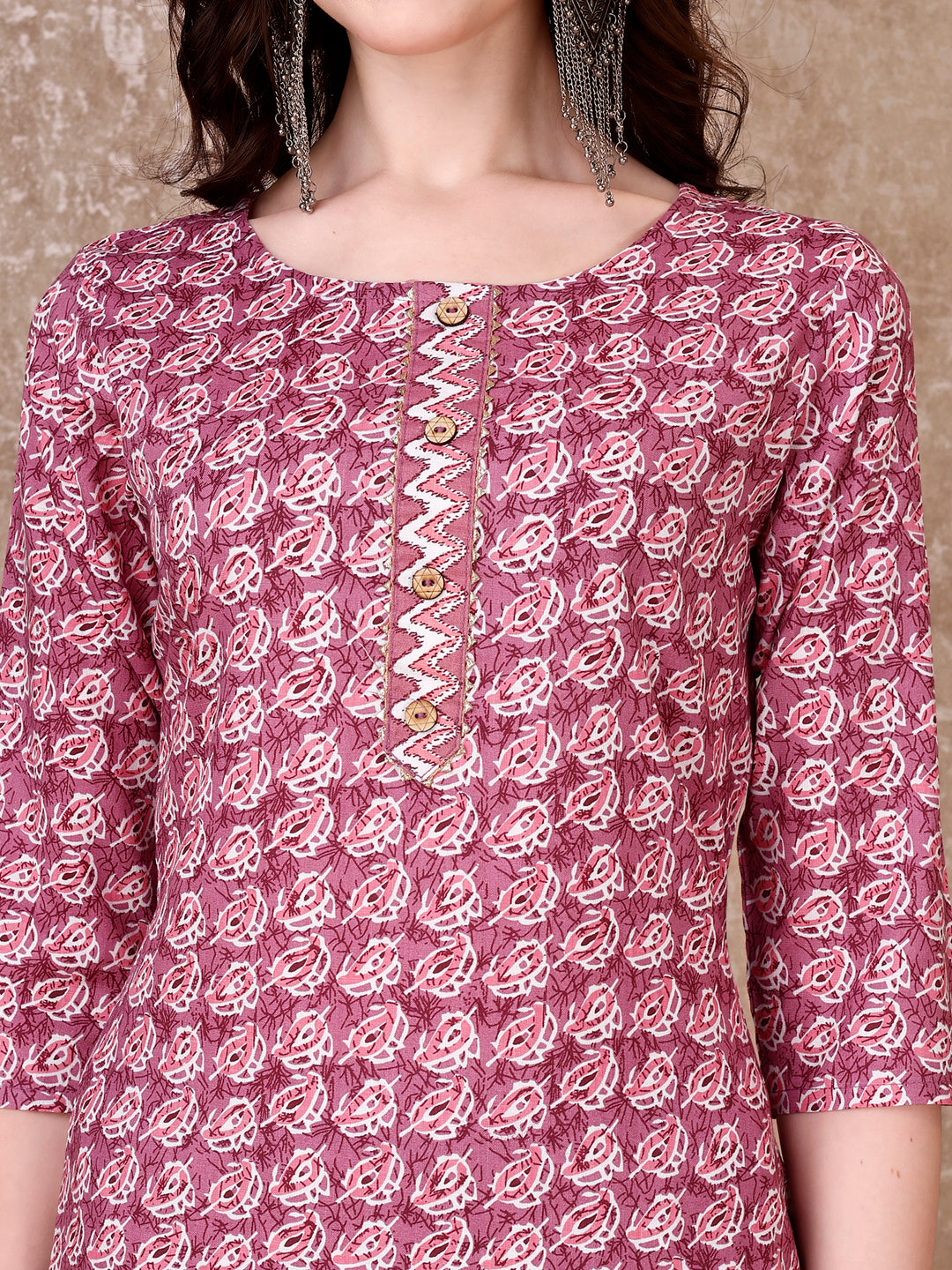 Leaf Printed Kurta With Printed Pant & Dupatta, Multicolor - Hiral Fashion