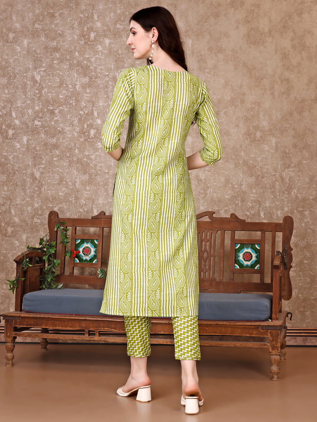 Printed Kurta With Printed Pant & Dupatta, Multicolor - Hiral Fashion