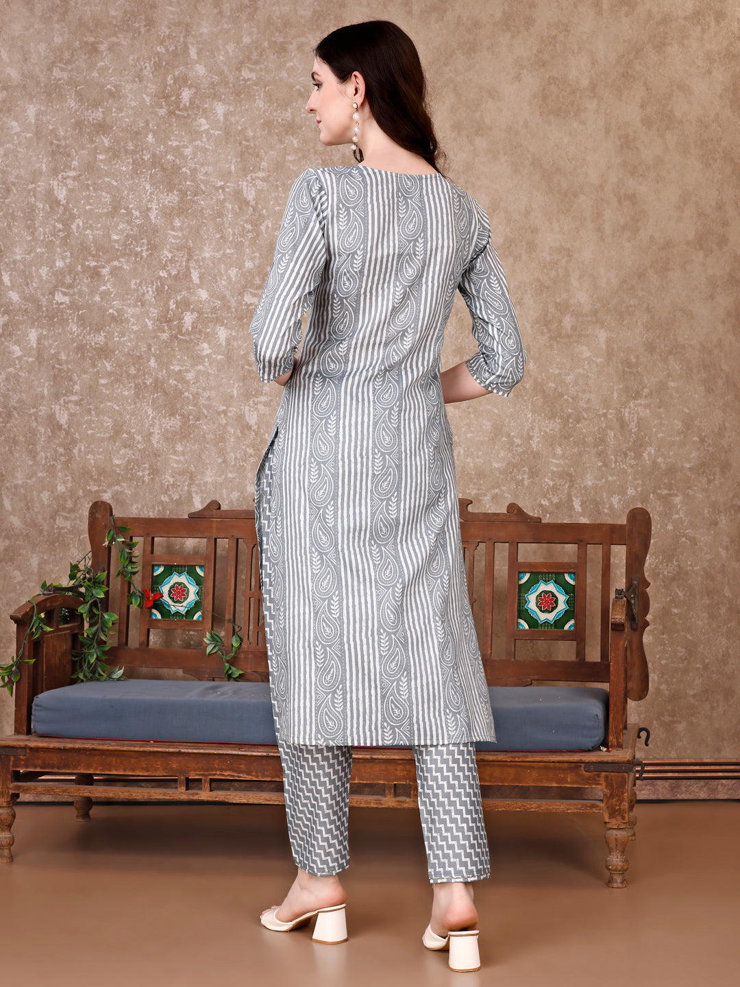 Printed Kurta With Printed Pant & Dupatta, Multicolor - Hiral Fashion