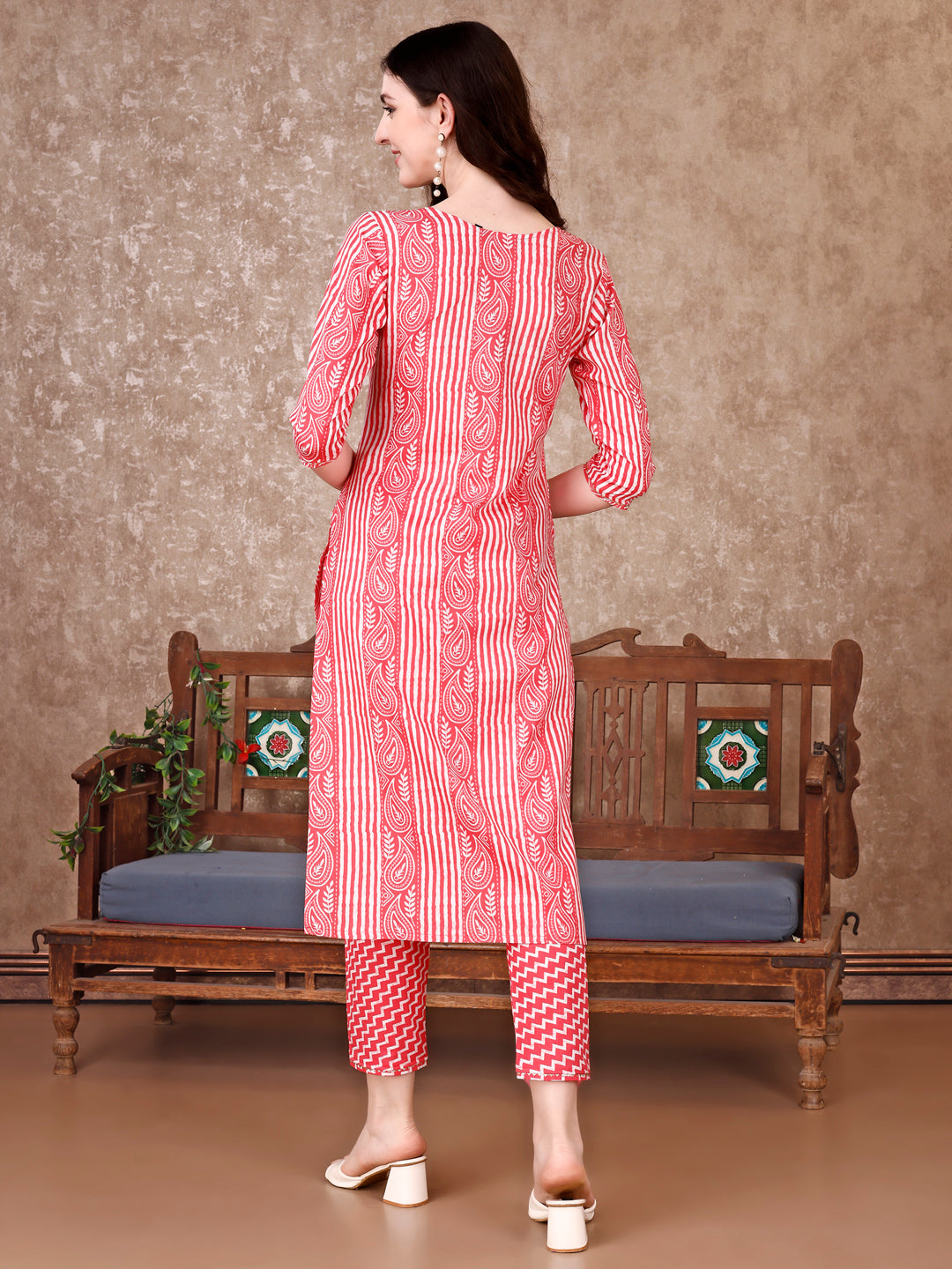 Printed Kurta With Printed Pant & Dupatta, Multicolor - Hiral Fashion