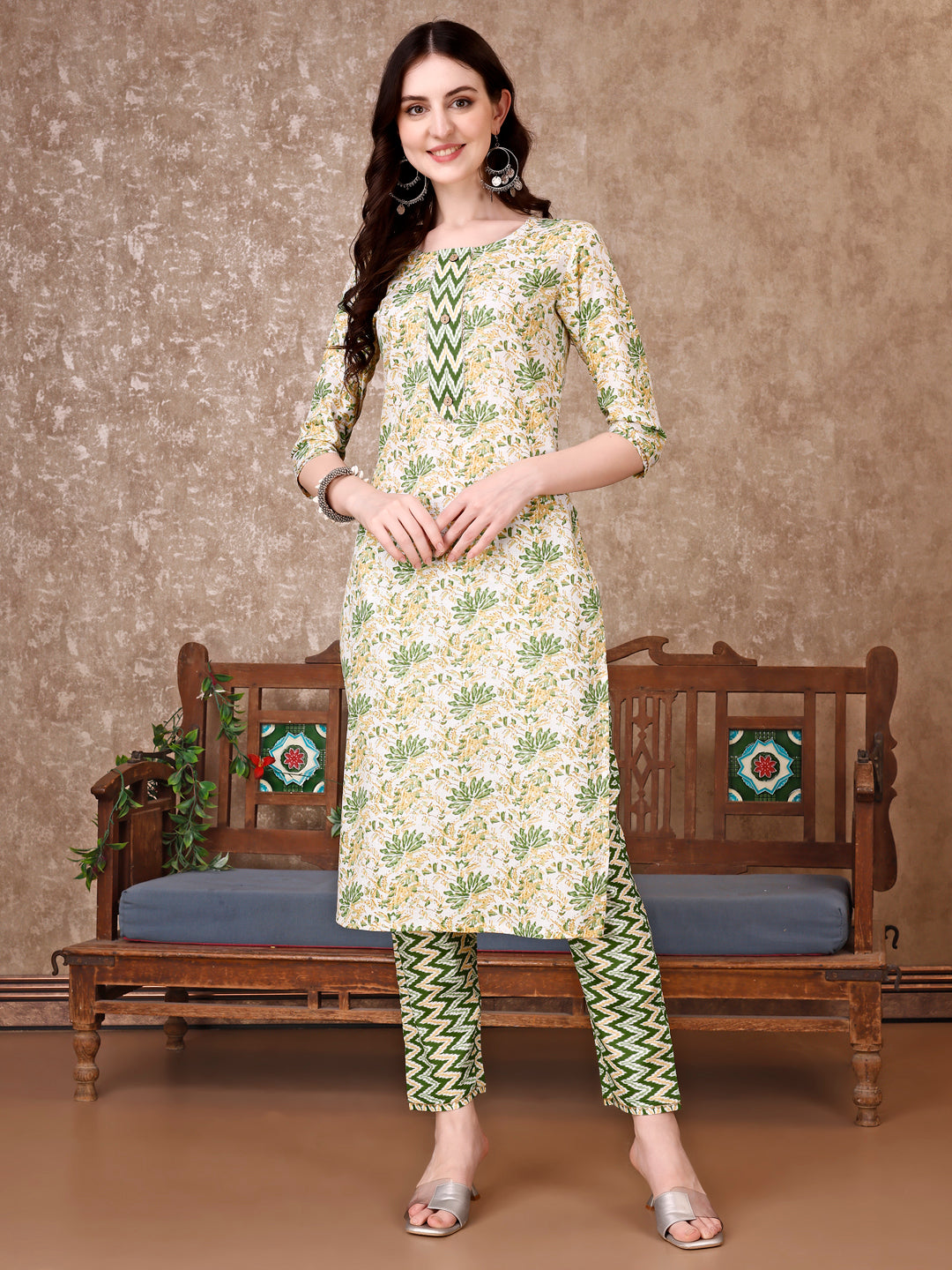 Floral Printed Kurta With Printed Pant & Dupatta, Multicolor - Hiral Fashion