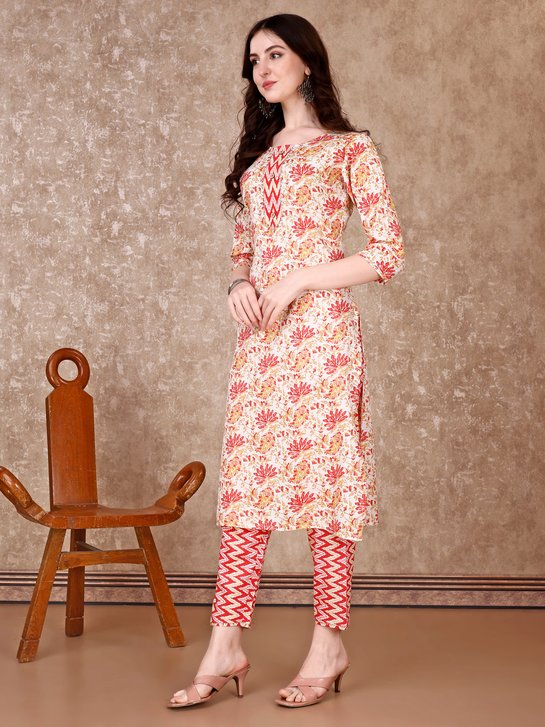 Floral Printed Kurta With Printed Pant & Dupatta, Multicolor - Hiral Fashion