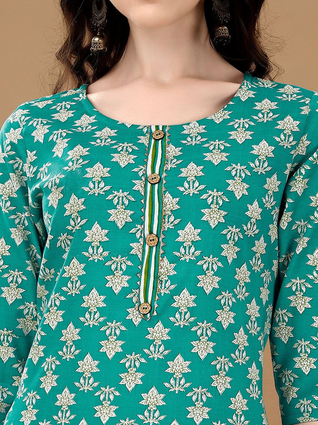 Ethnic Motifs Printed Kurta With Ethnic Motifs Printed Kurta With Printed Pant & Dupatta, Multicolor - Hiral Fashion