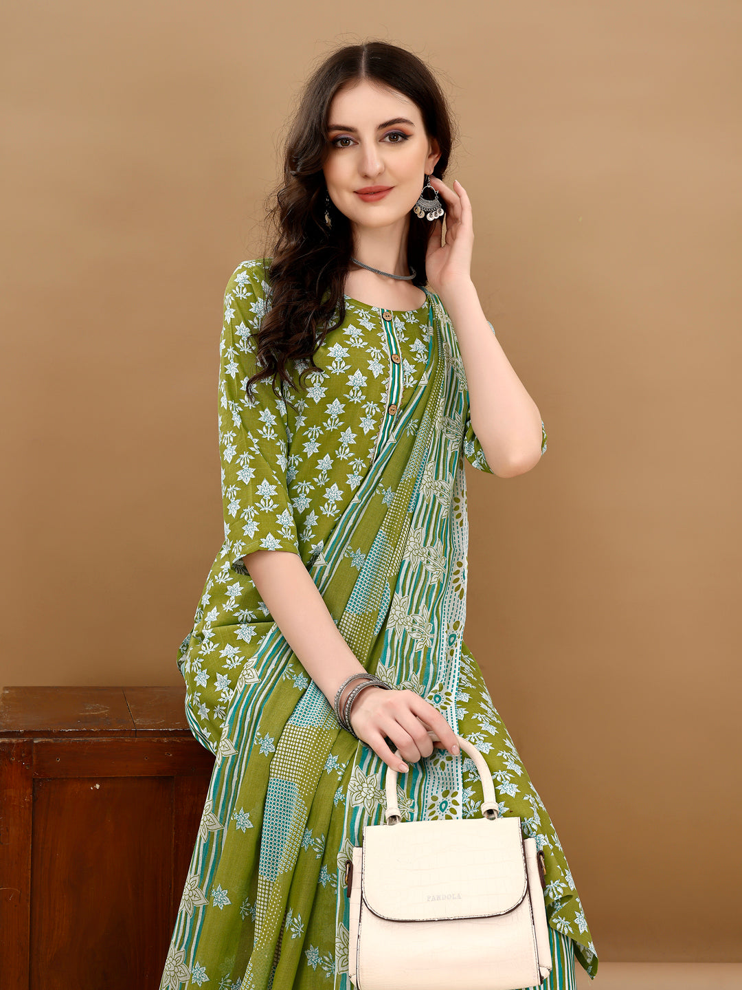 Ethnic Motifs Printed Kurta With Ethnic Motifs Printed Kurta With Printed Pant & Dupatta, Multicolor - Hiral Fashion