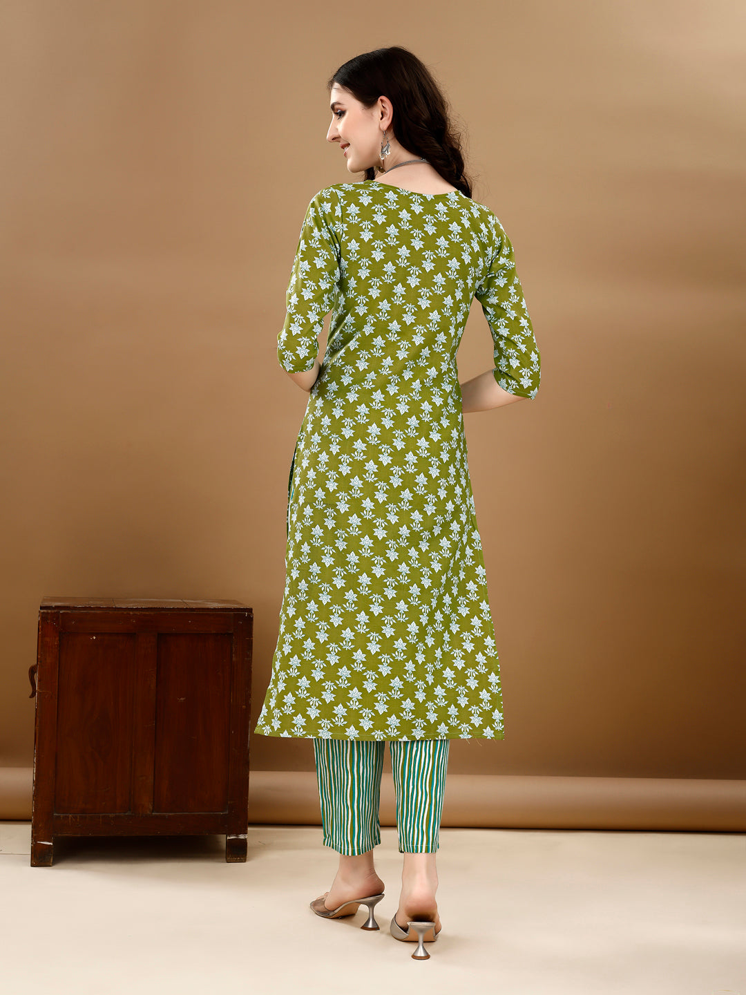 Ethnic Motifs Printed Kurta With Ethnic Motifs Printed Kurta With Printed Pant & Dupatta, Multicolor - Hiral Fashion