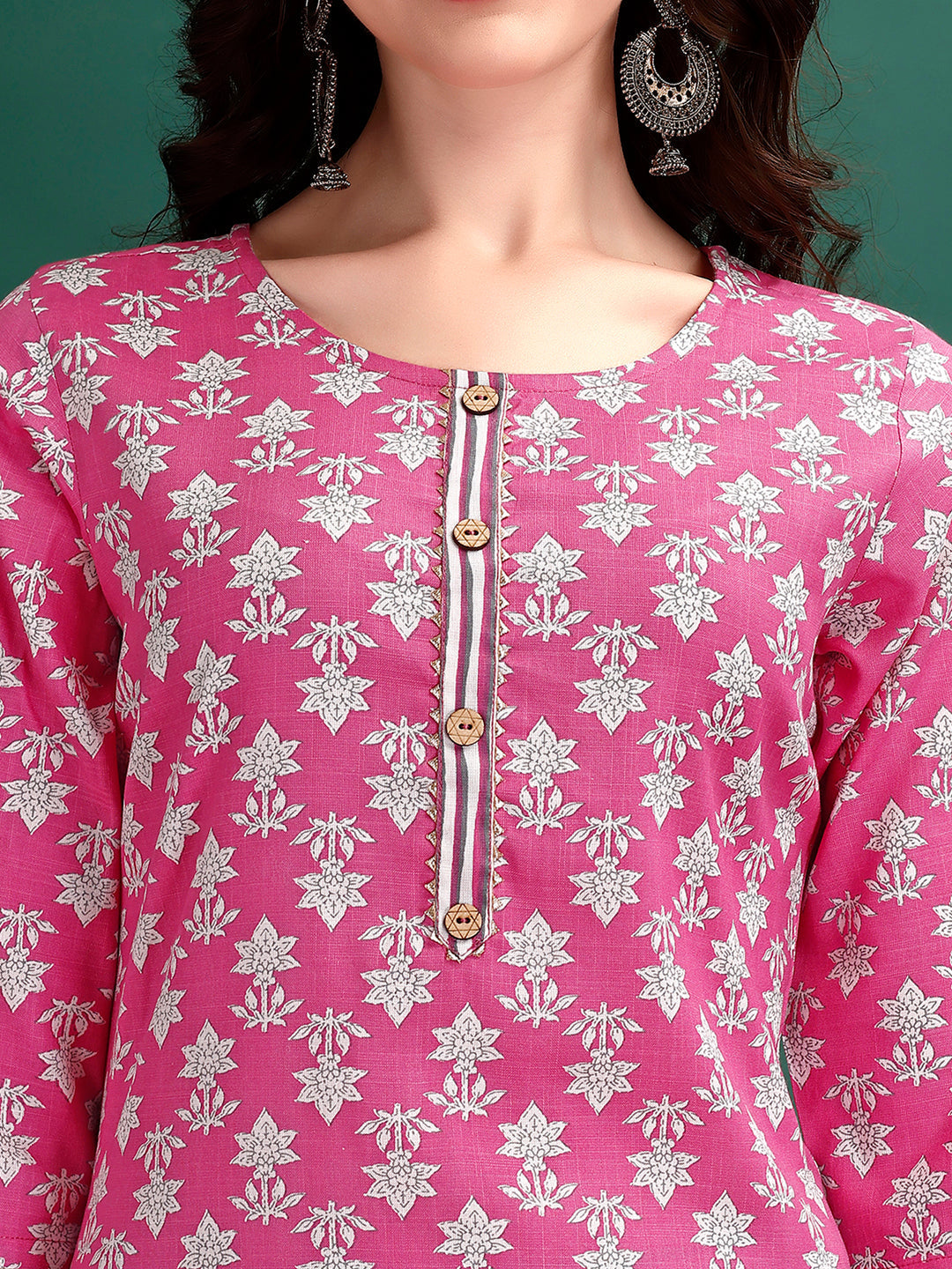 Ethnic Motifs Printed Kurta With Ethnic Motifs Printed Kurta With Printed Pant & Dupatta, Multicolor - Hiral Fashion