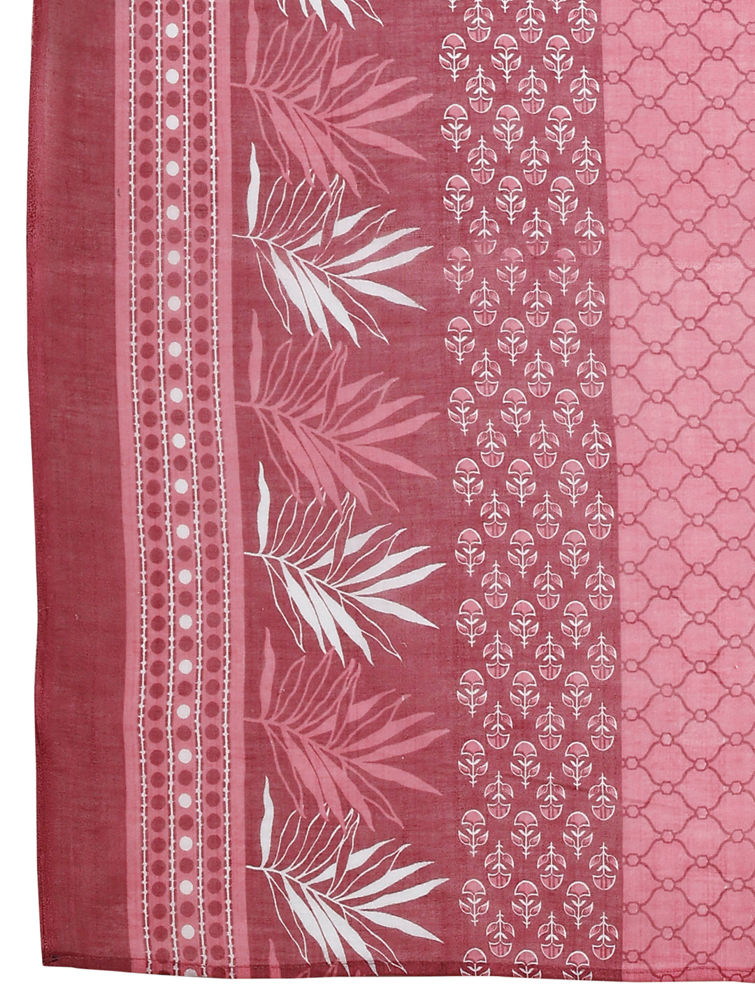 Ethnic Motifs Printed Kurta With Pant & Dupatta, Pink - Hiral Fashion