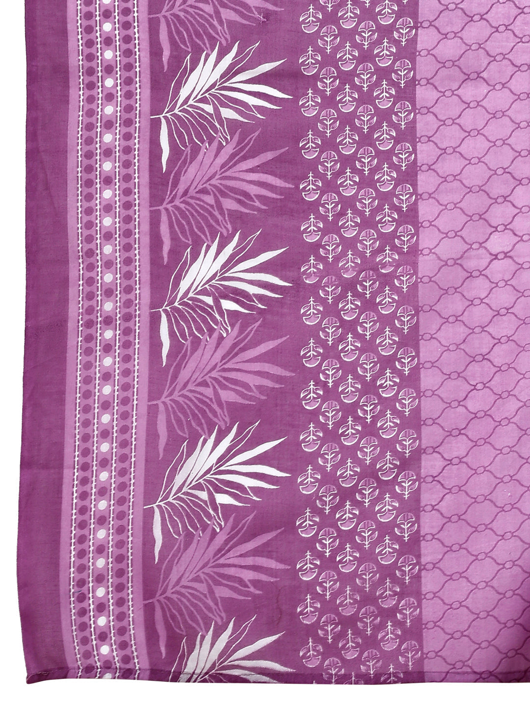 Ethnic Motifs Printed Kurta With Pant & Dupatta, Purple - Hiral Fashion