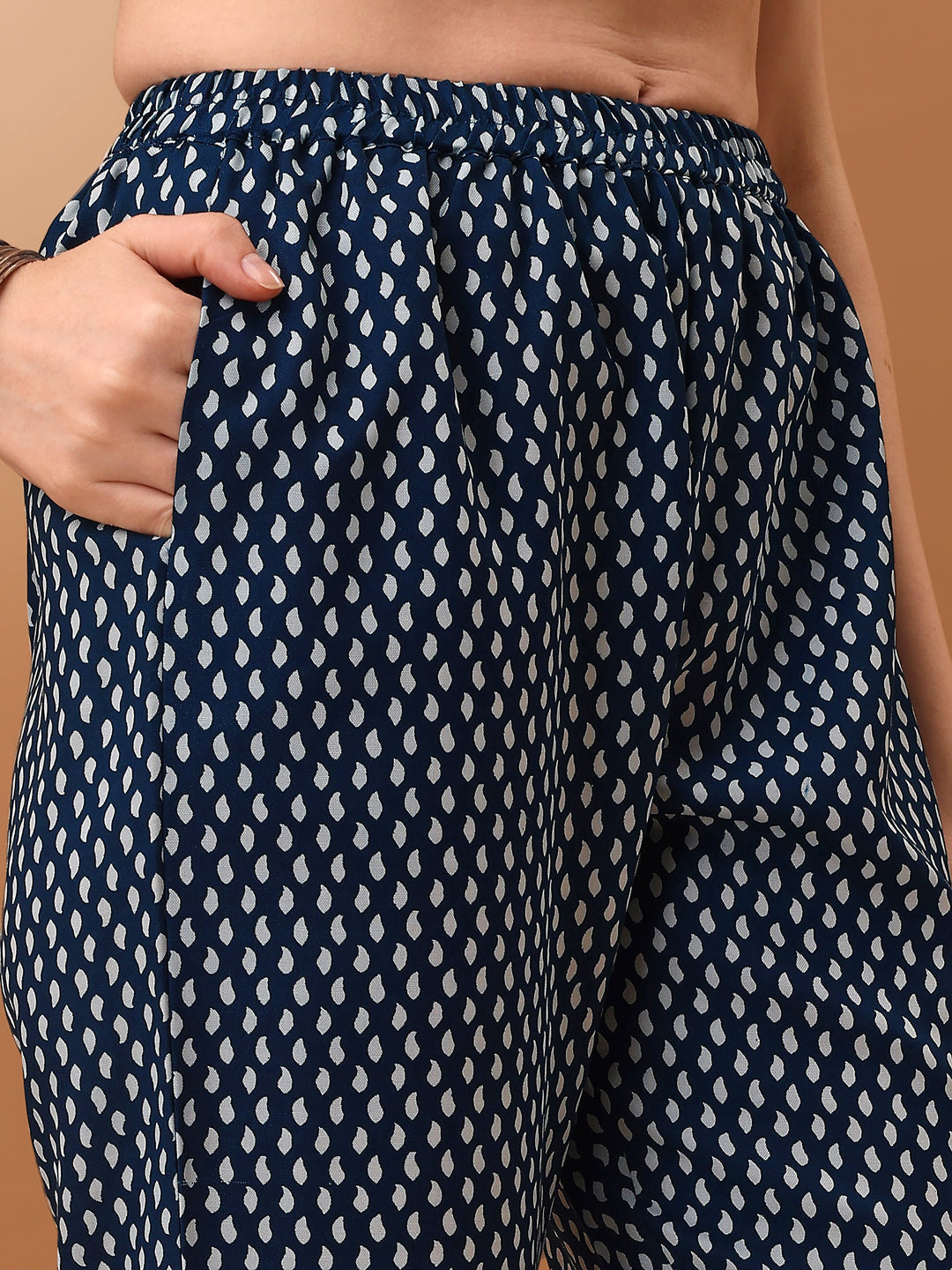 Nyra Cut Ethnic Motifs Printed Kurta With Pant & Dupatta, Blue - Hiral Fashion