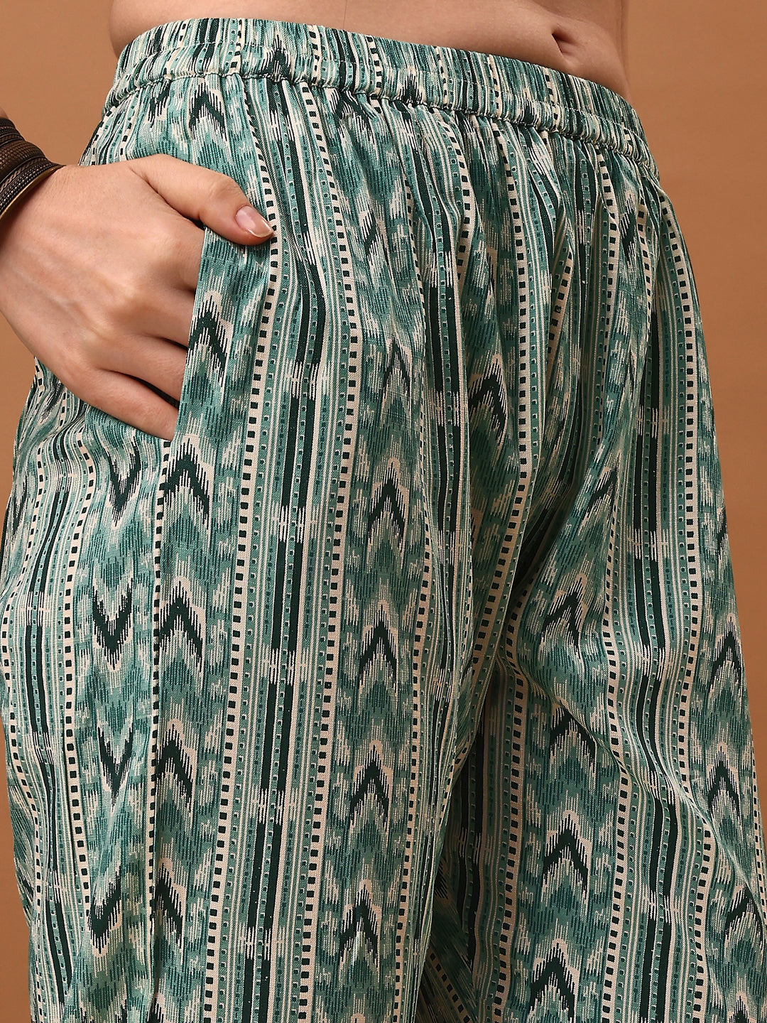 Floral Printed Kurta With Pant & Dupatta, Blue - Hiral Fashion