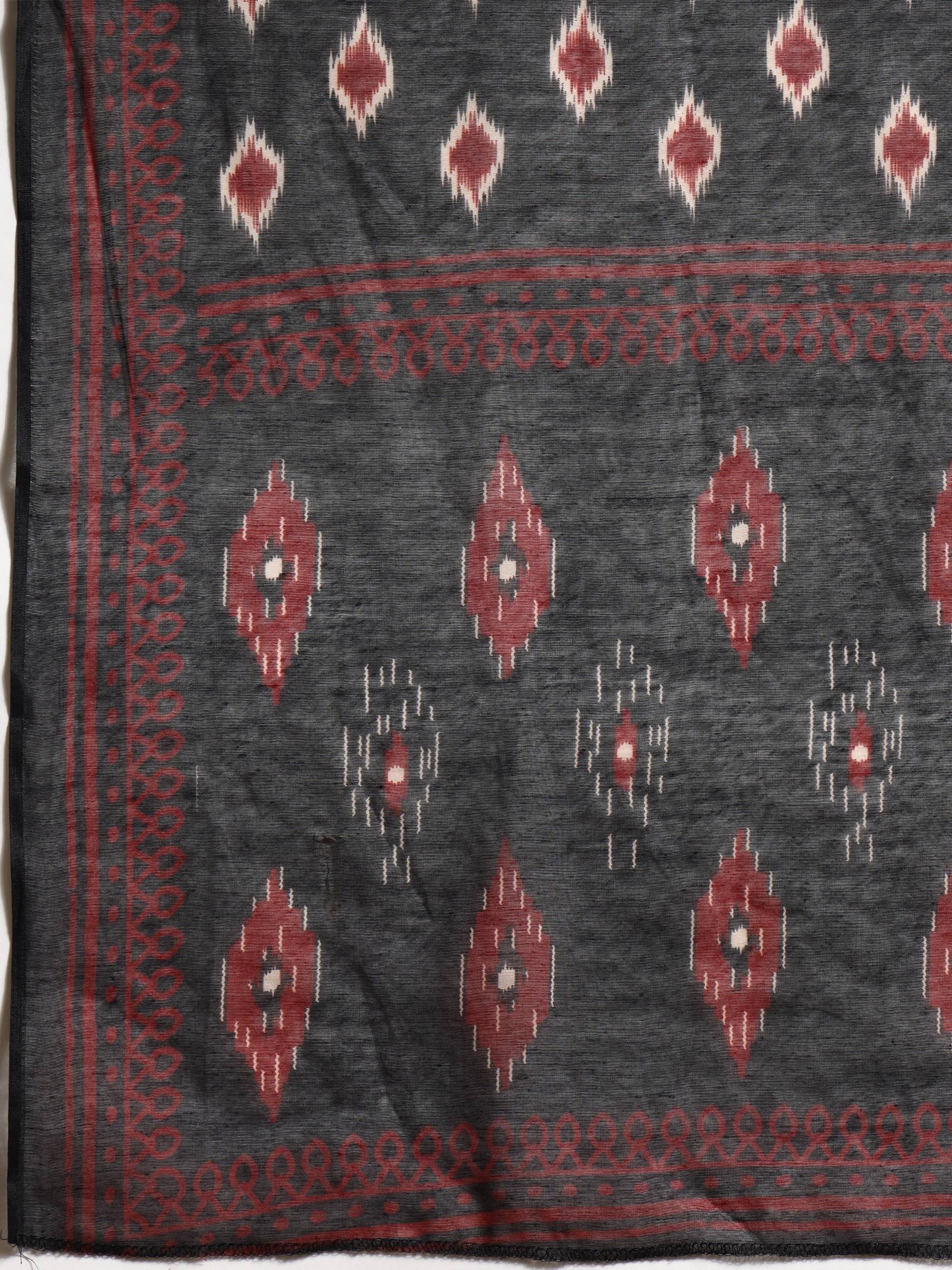 Ethnic Motifs Printed Aline Kurta With Pant & Dupatta, Black - Hiral Fashion