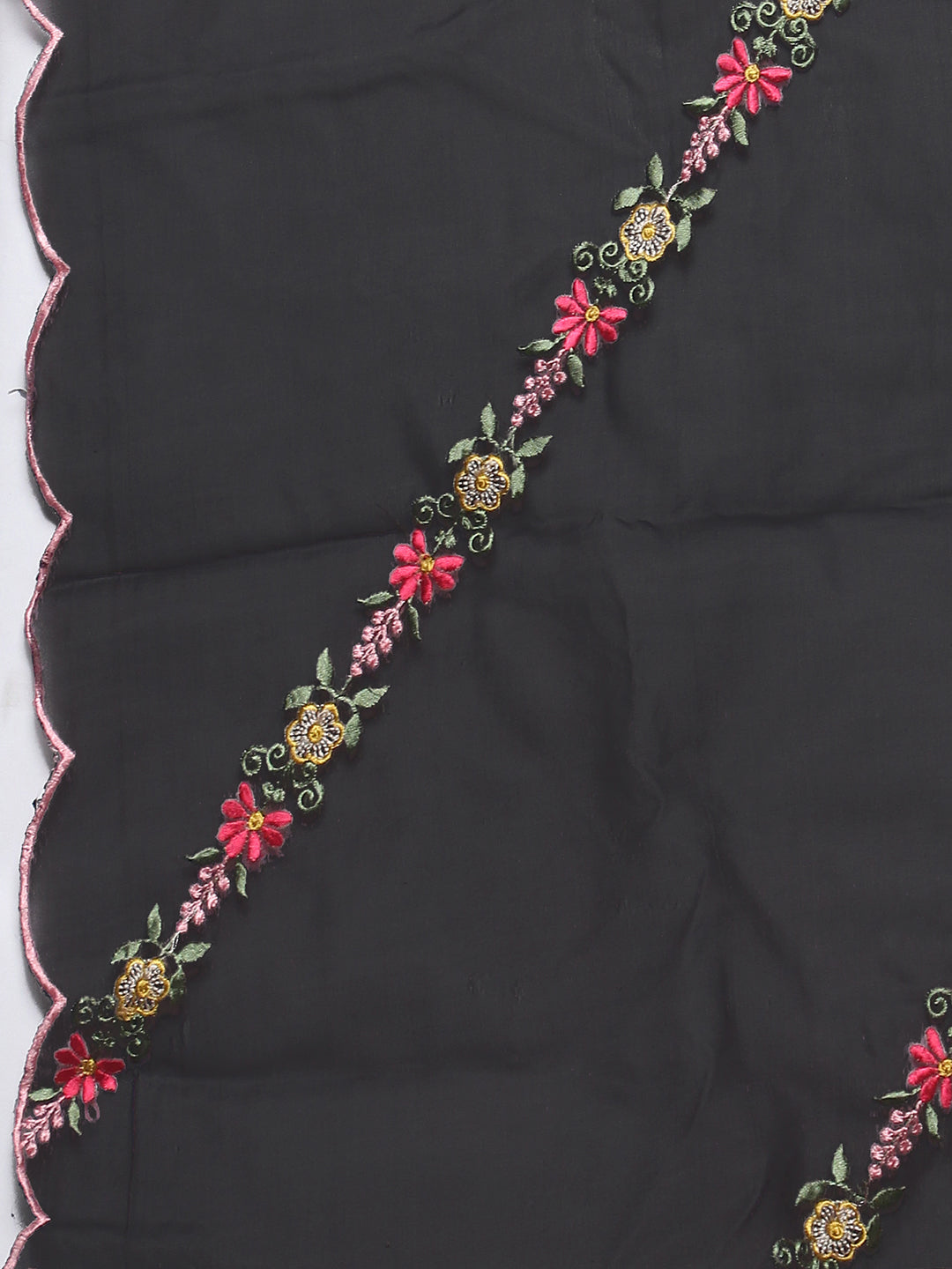 Floral Embroidered Kurta With Pant & Premium Organza Embroidered Dupatta Luxury, Multicolor - Hiral Fashion