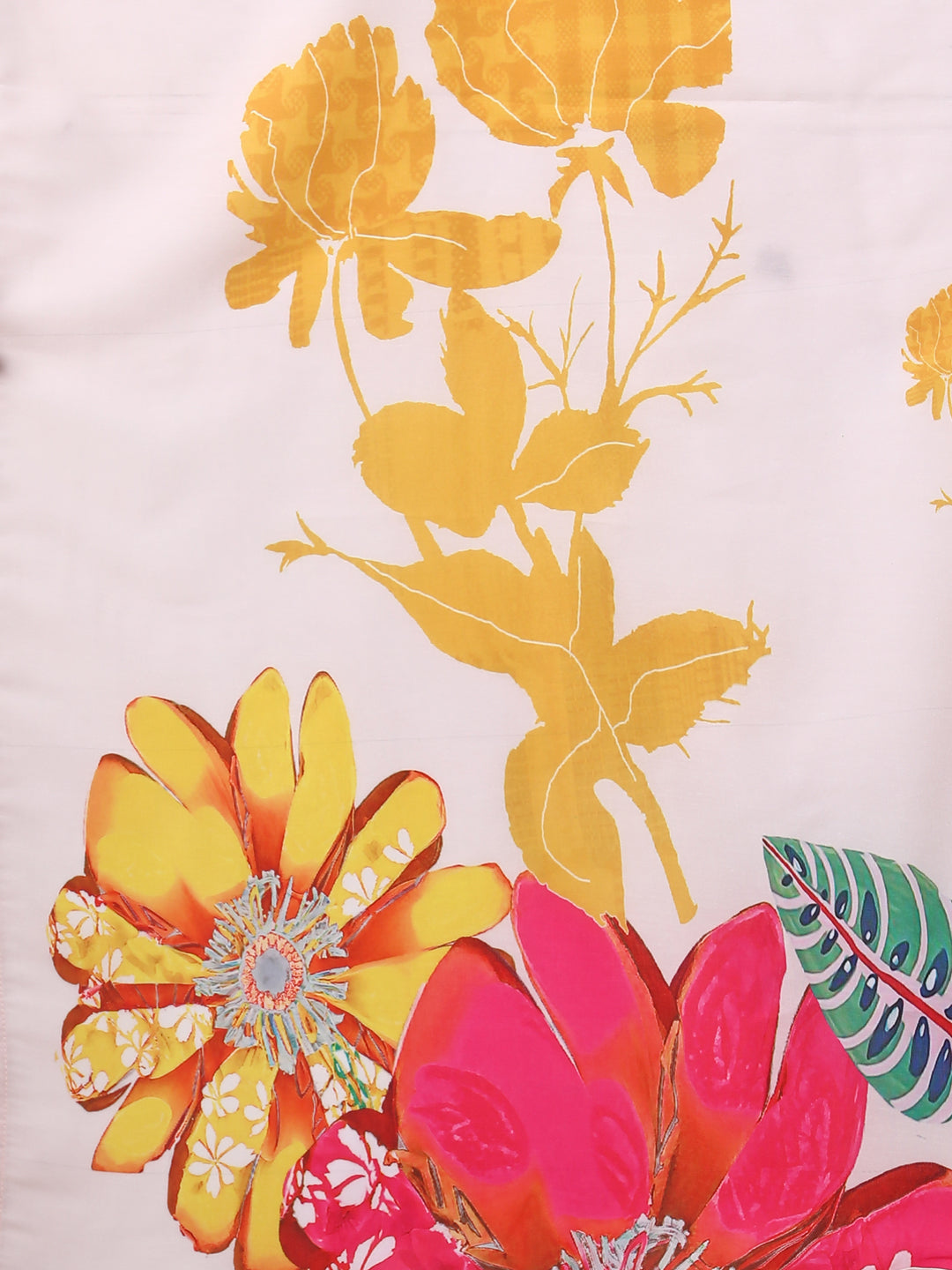 Hand Embroidered Floral Printed Muslin Kurta Pant & Dupatta, Multicolor - Hiral Fashion