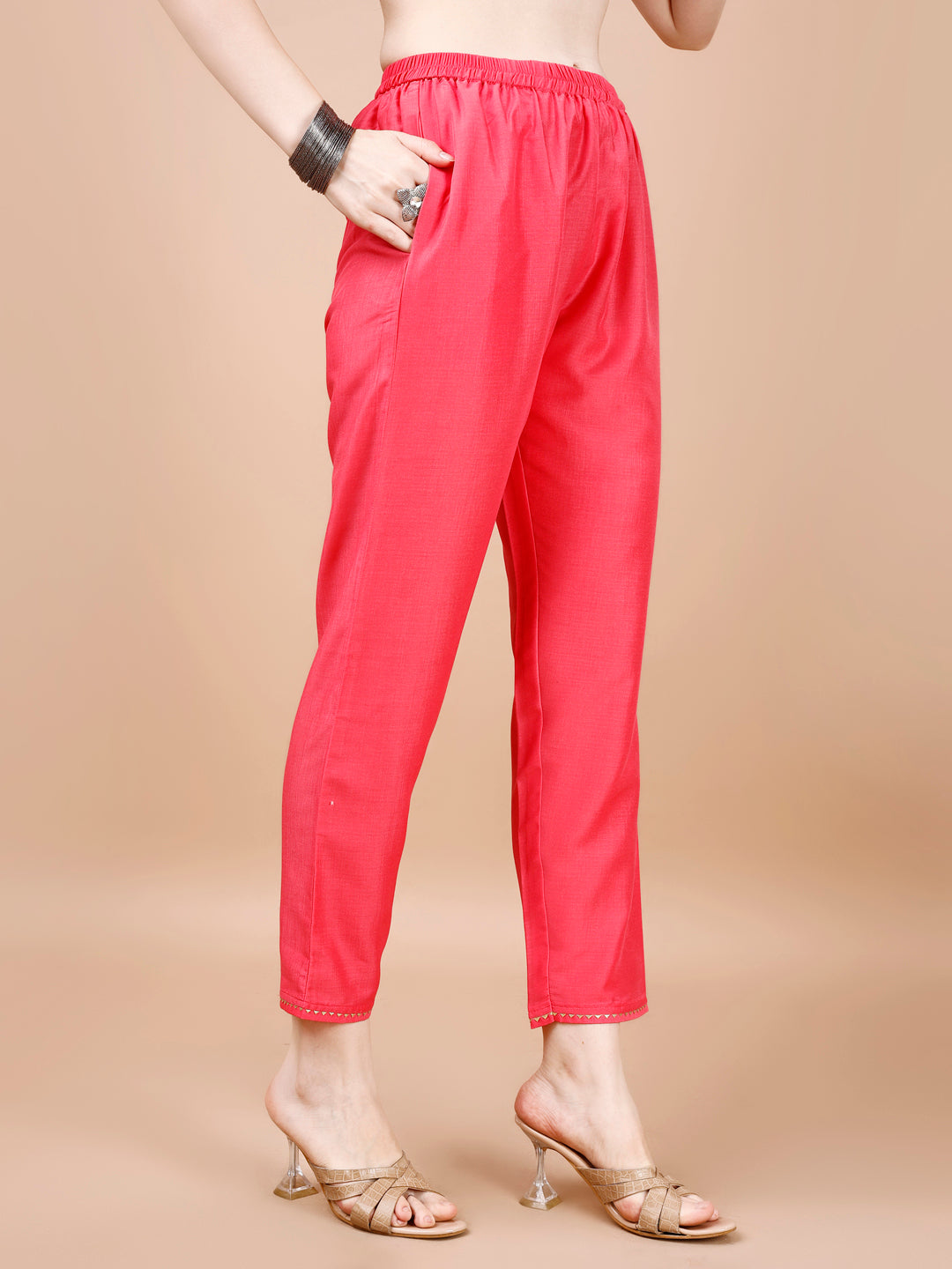 Hand Embroidered Stripes Printed Muslin Kurta With Pant & Dupatta, Multicolor - Hiral Fashion