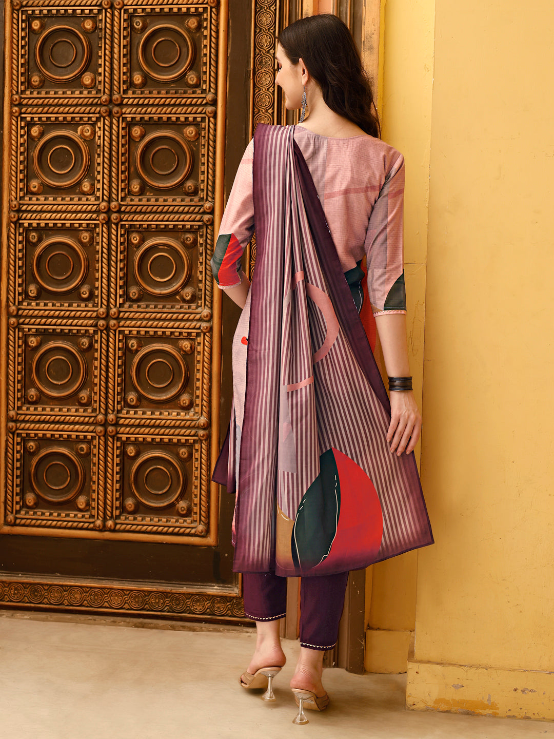 Embroidered & Floral Printed Kurta With Pant & Printed Dupatta Premium, Multicolor - Hiral Fashion