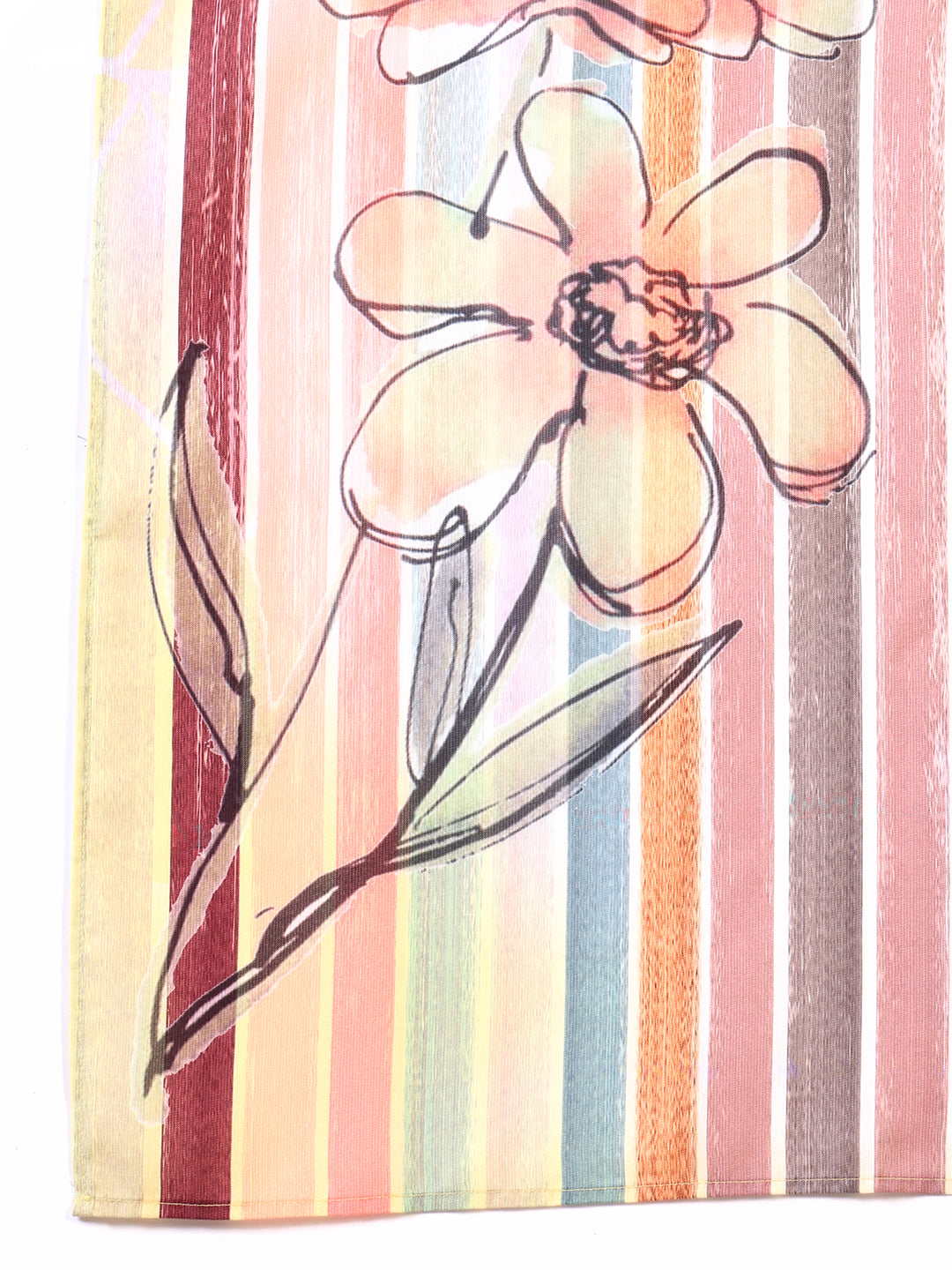 Embroidered & Striped Floral Printed Kurta With Pant & Dupatta, Multicolor - Hiral Fashion