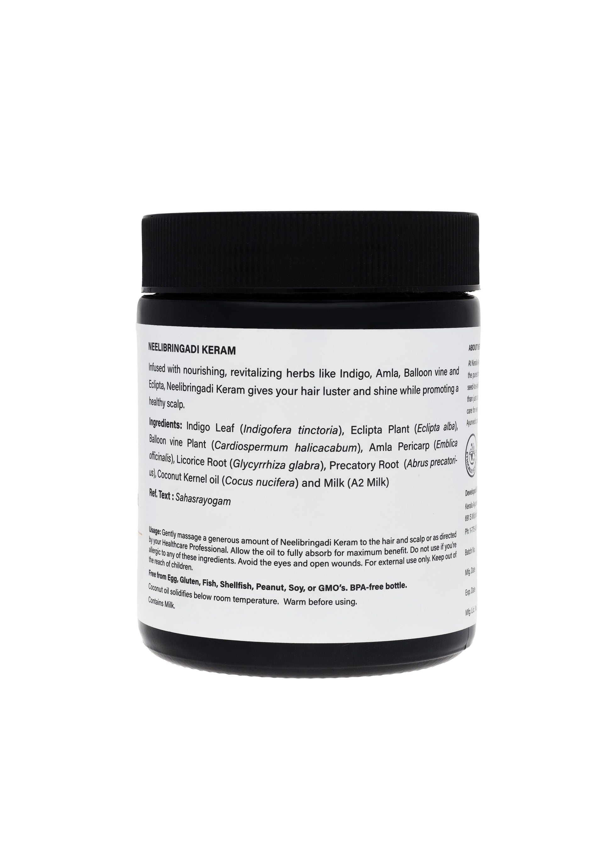 Kerala Ayurveda USA Revitalizing Hair Oil - Neelibringadi Keram