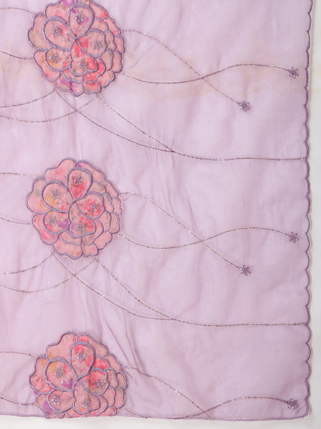 Embroidered Kurta With Pant & Embroidered Dupatta, Lavender - Hiral Fashion