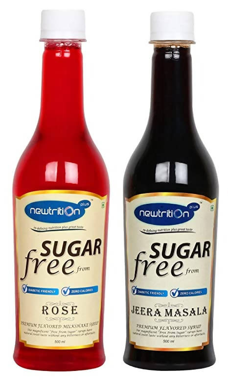 Newtrition Plus Sugar Free Rose + Jeera Masala Syrups 
