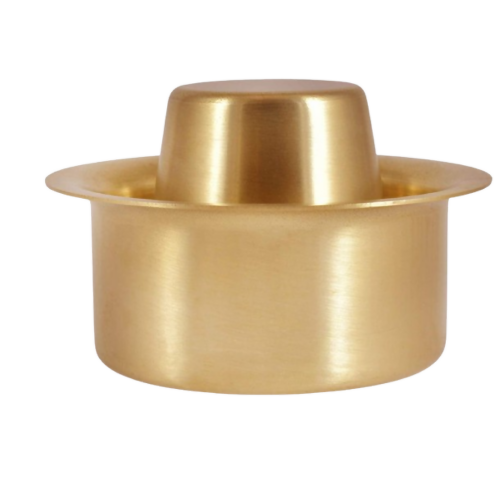 Sidapur Brass Dabara Set - Plain Brushed Matte Finish