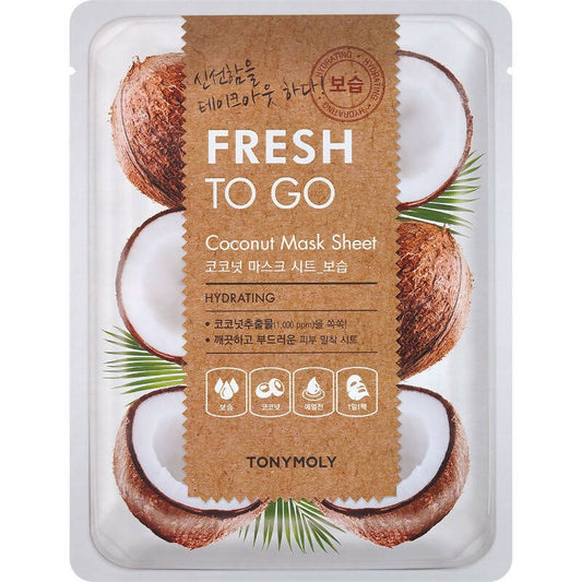 Tonymoly Fresh To Go Coconut Mask Sheet Hydrating - Korean Skincare 