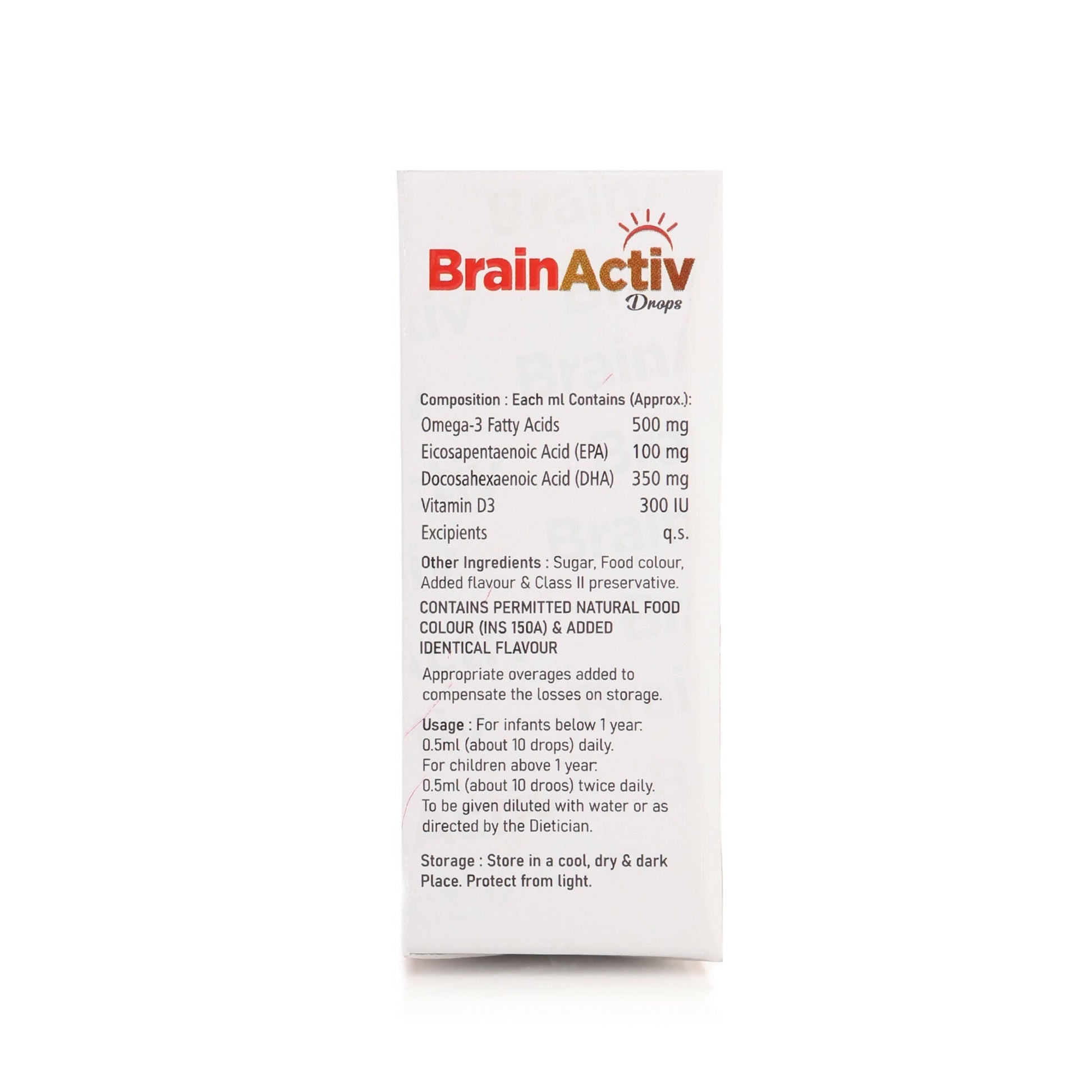 Zorilla Life Science BrainActiv Drop Omega-3 Fatty Acids, Vitamin D3, EPA with DHA 
