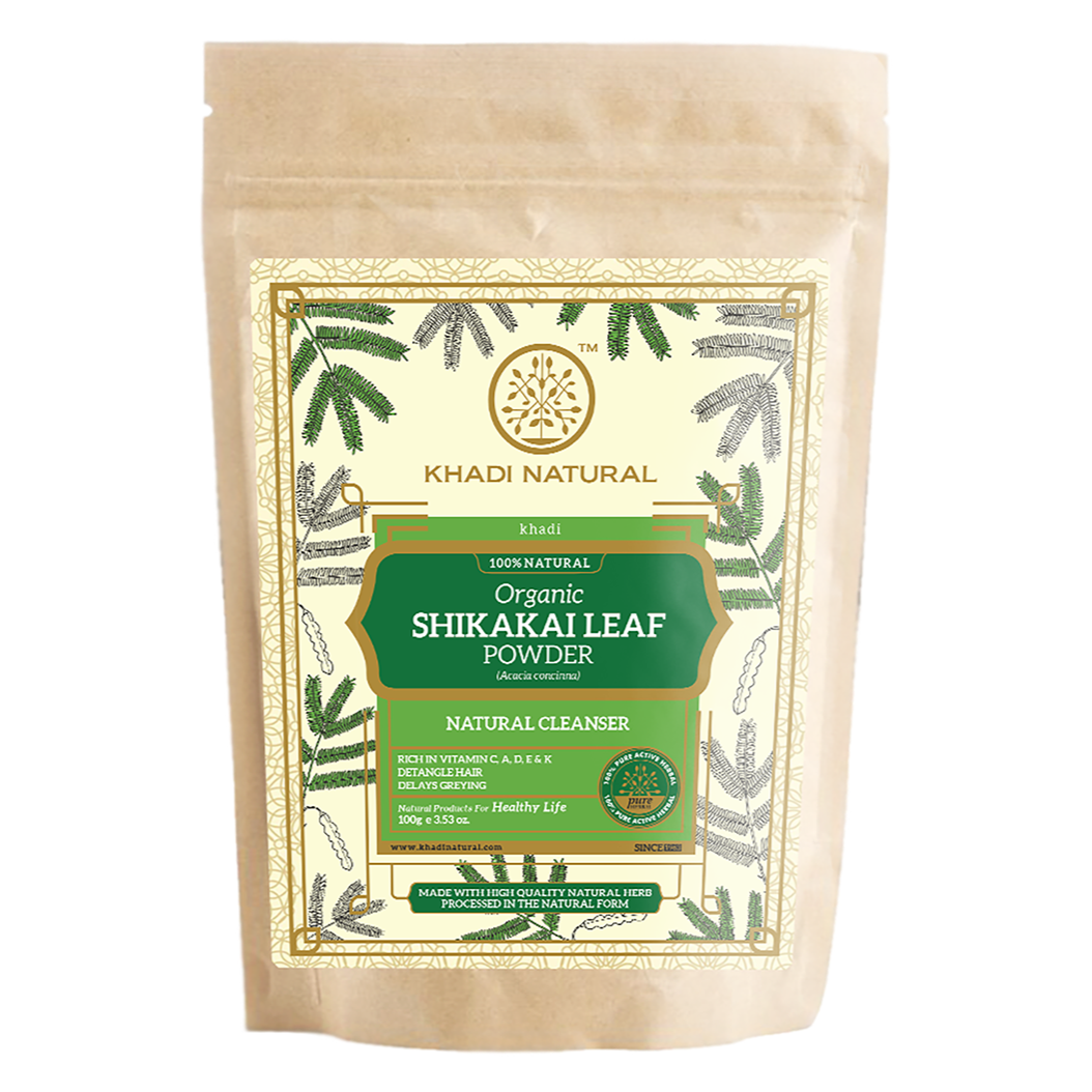 Khadi Natural Organic Shikakai Leaf Powder For Hair - 100% Natural - 100gm 