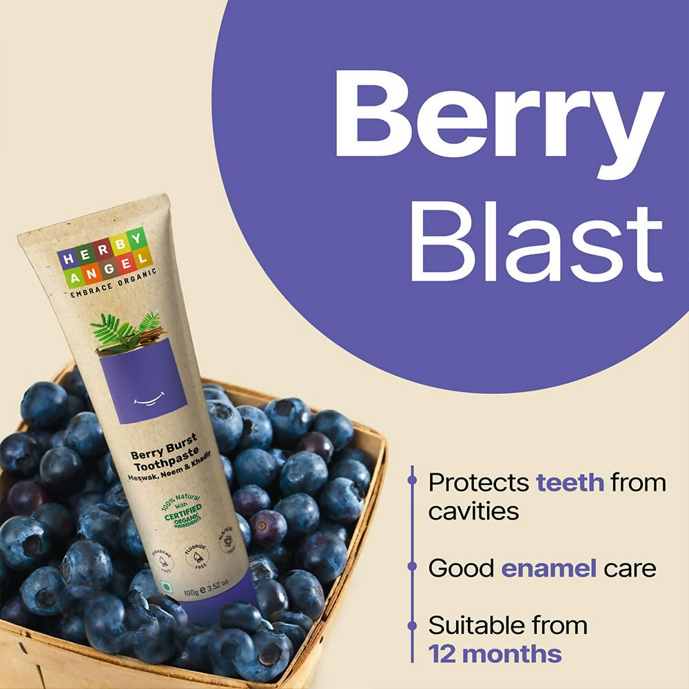 Herby Angel Baby Toothpaste Berry Burst - Herbal Kids 