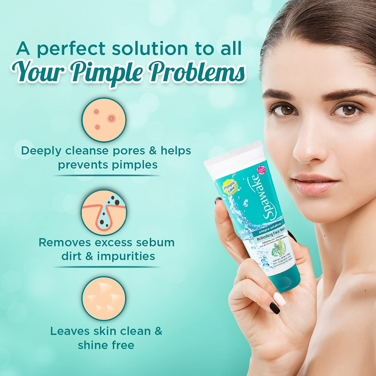 Spawake Anti Acne Care Pimple Solution Refreshing Face Wash 