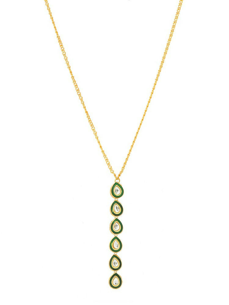 Green Meenakari Kundan Necklace - Ruby Raang | Grab2Buy
