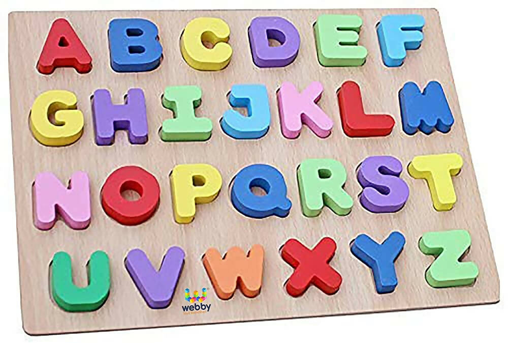 Webby Wooden Capital Alphabets Letters Learning Educational Puzzle Toy for Kids  Grab2Buy Webby Grab2Buy