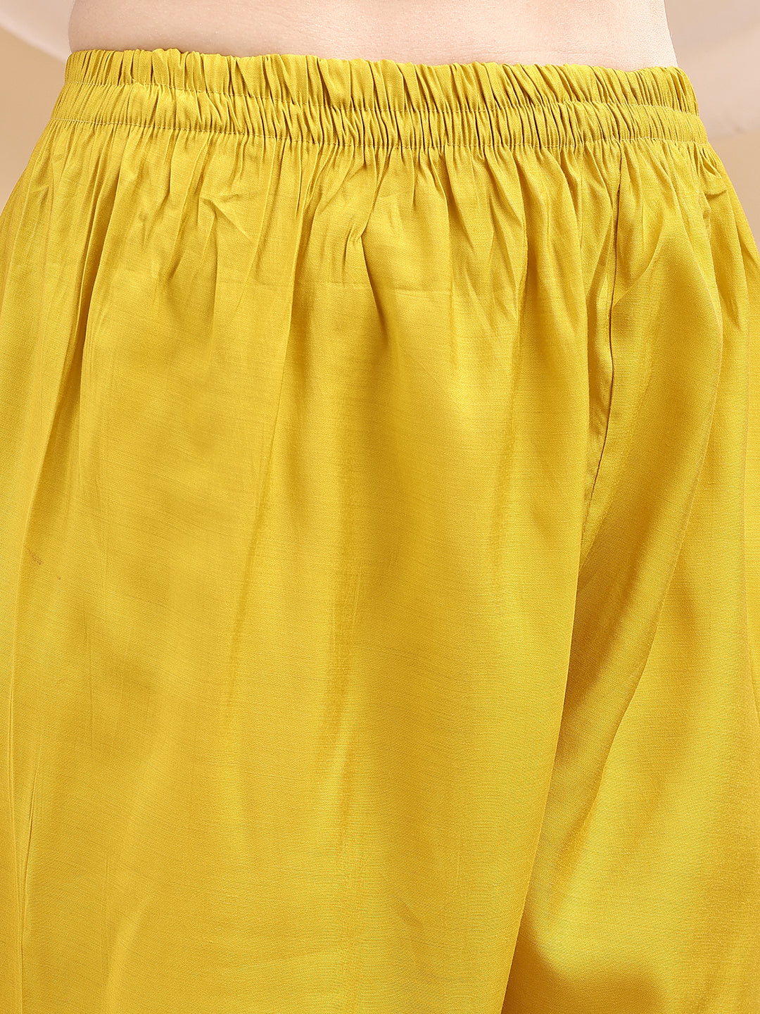 Sequined Embroidered Kurta With Pant & Printed Dupatta, Yellow - Hiral Fashion