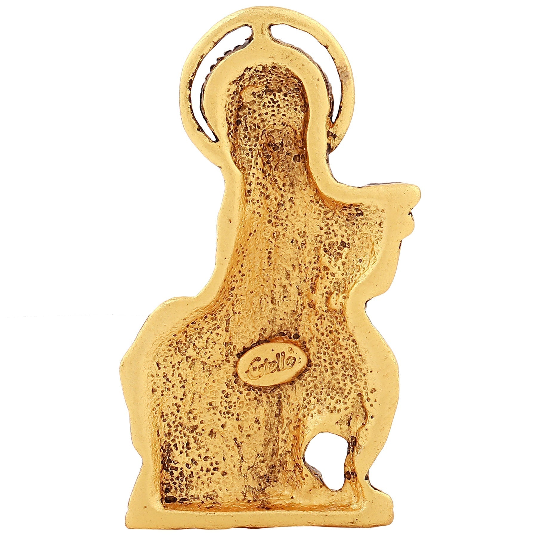 Estele Gold-Polished Spiritual Lord Krishna Idol for Home/Car Decor 