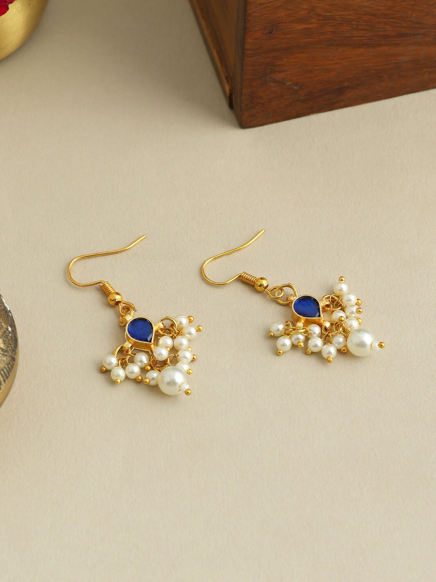 Ruby Raang Neel Noor Earrings Set