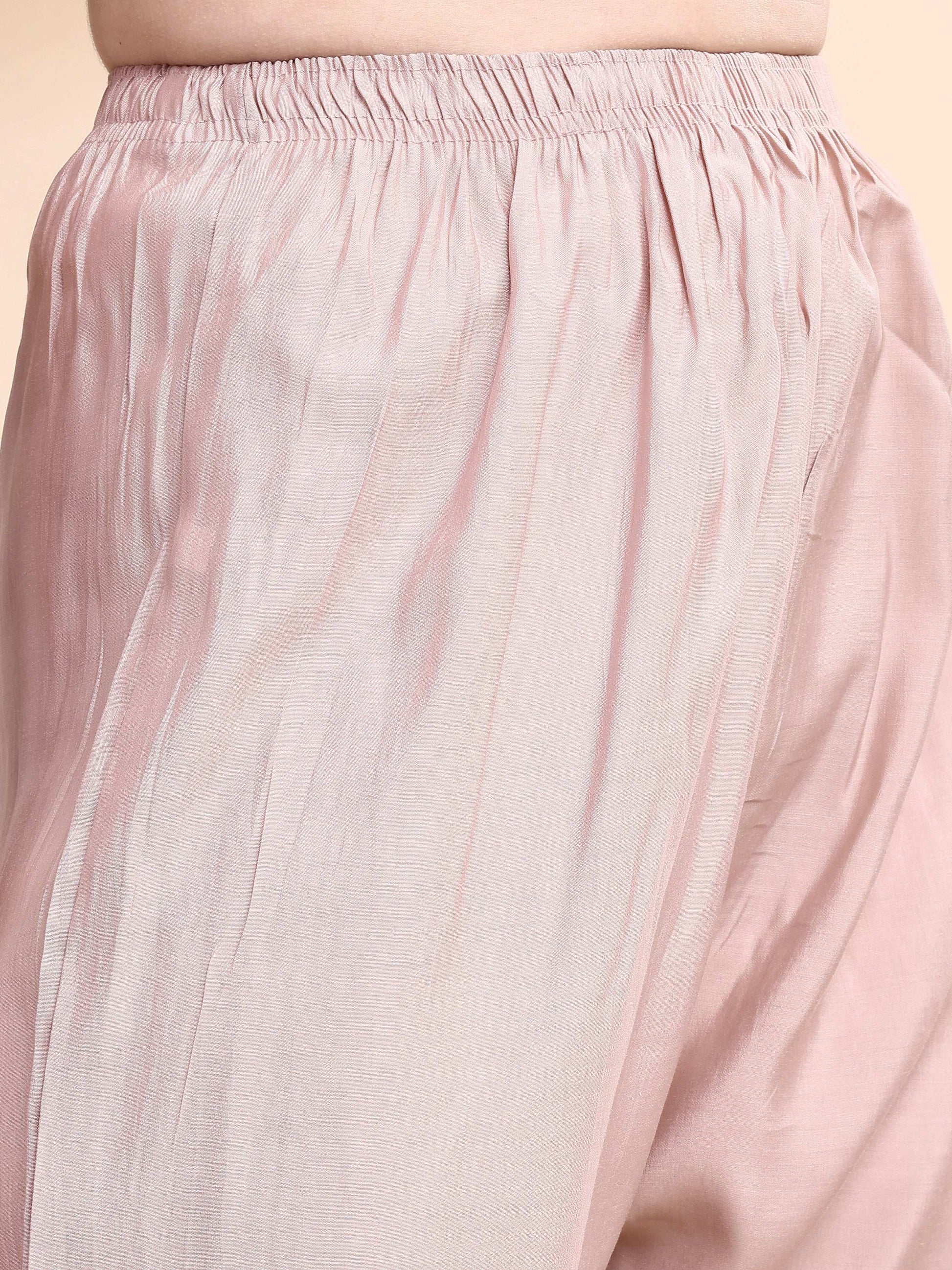 Floral Embroidered Co Ords, Pink - Hiral Fashion