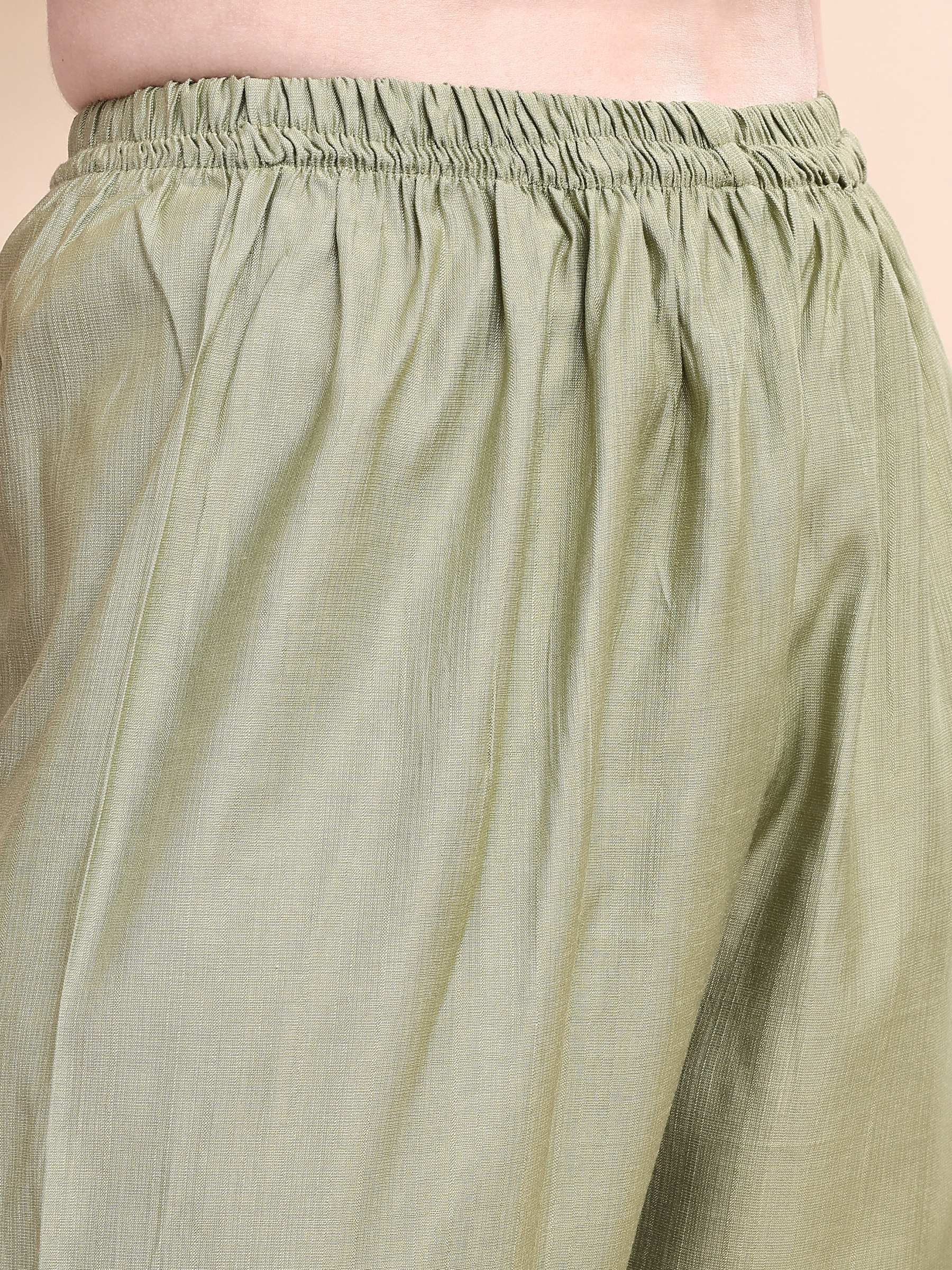 Floral Embroidered Co-Ords, Green - Hiral Fashion