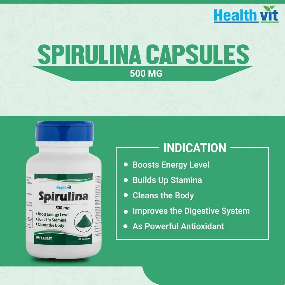 Healthvit Spirulina Capsules - Grab2buy
