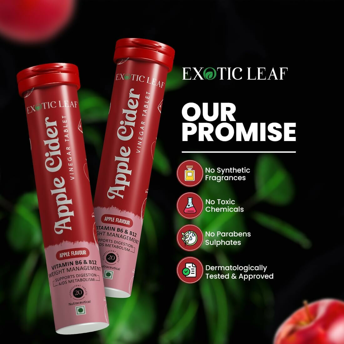 Exotic Leaf Apple Cider Vinegar Tablets 