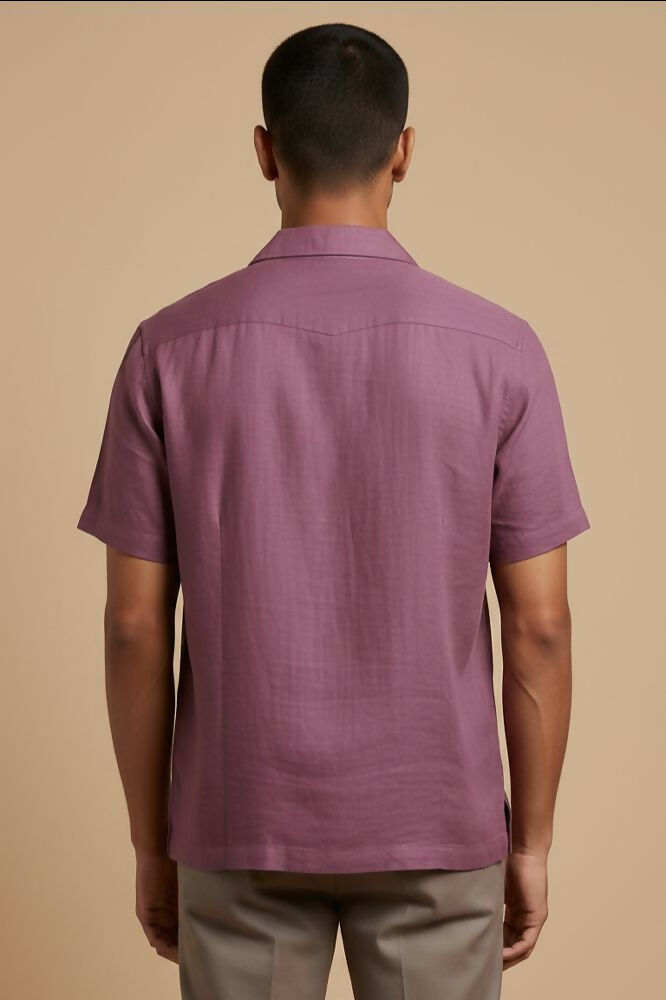 Henna — Wine Linen Shirt by Hilo Design