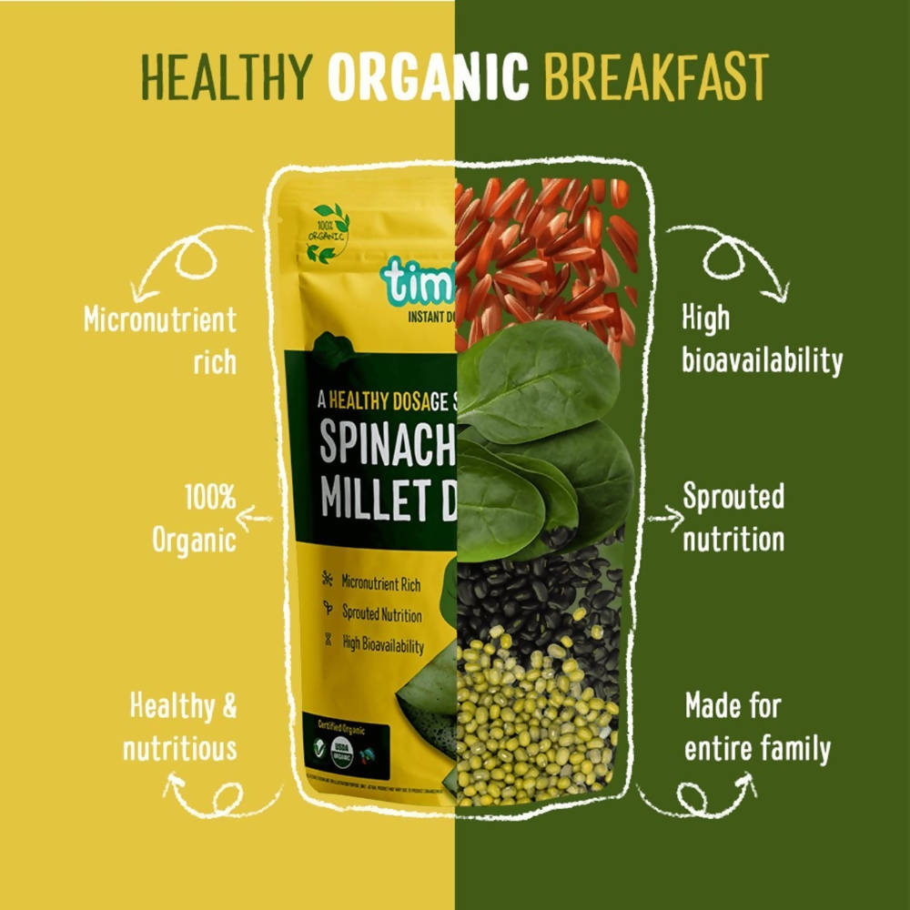 Timios Organic Millet Spinach Dosa Mix  Grab2Buy Timios Grab2Buy